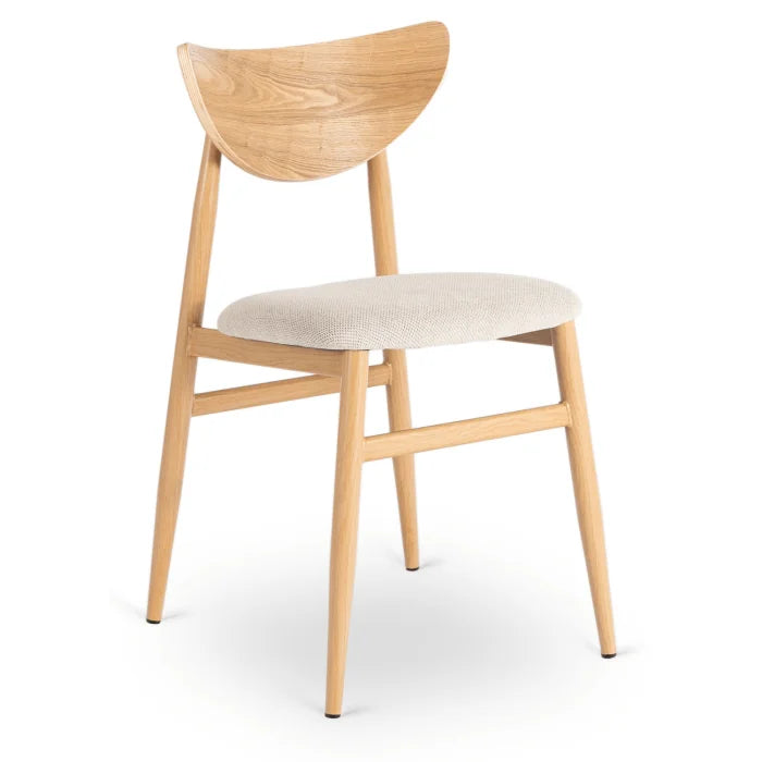 Elite BRAGA Upholstered Bentwood Chair Oak / Cream – Classic Retro
