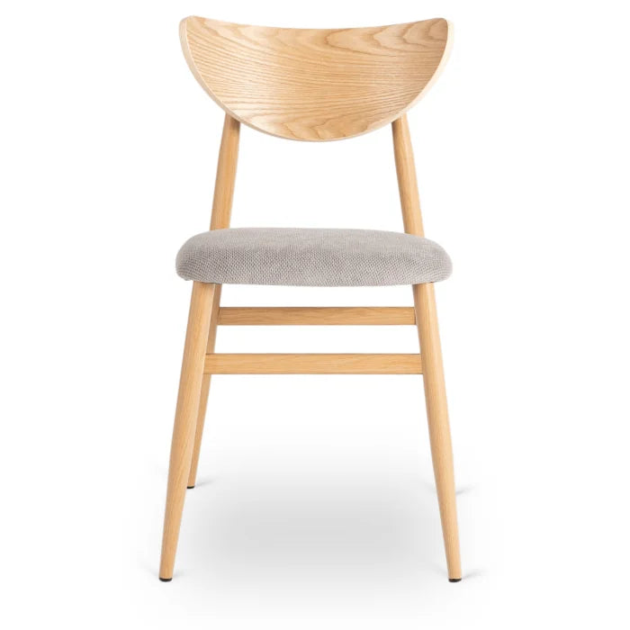 Elite BRAGA Upholstered Bentwood Chair Oak / Grey – Classic Retro