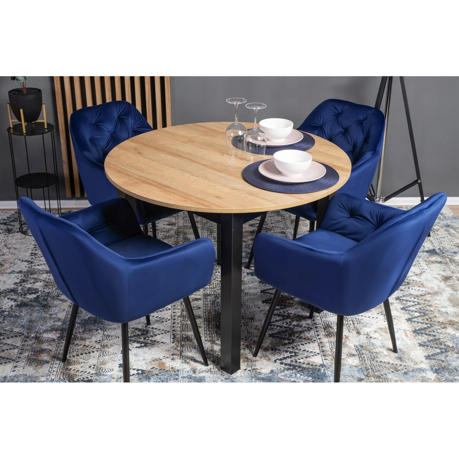 Elite VIKI Navy Blue Velvet Chair – Luxurious & Stylish Comfort