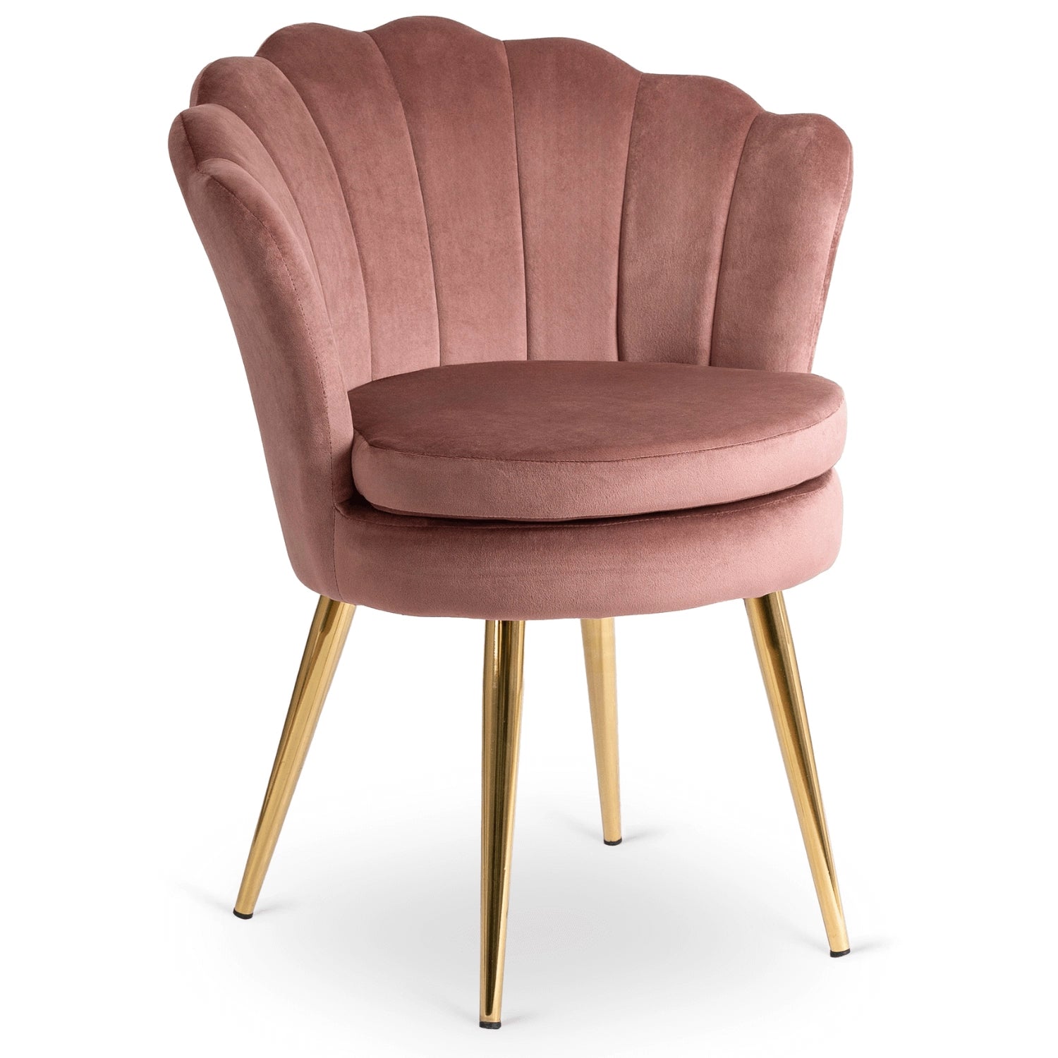 Elite VIOLA Chair – Luxurious Pink Velvet with Gold Legs