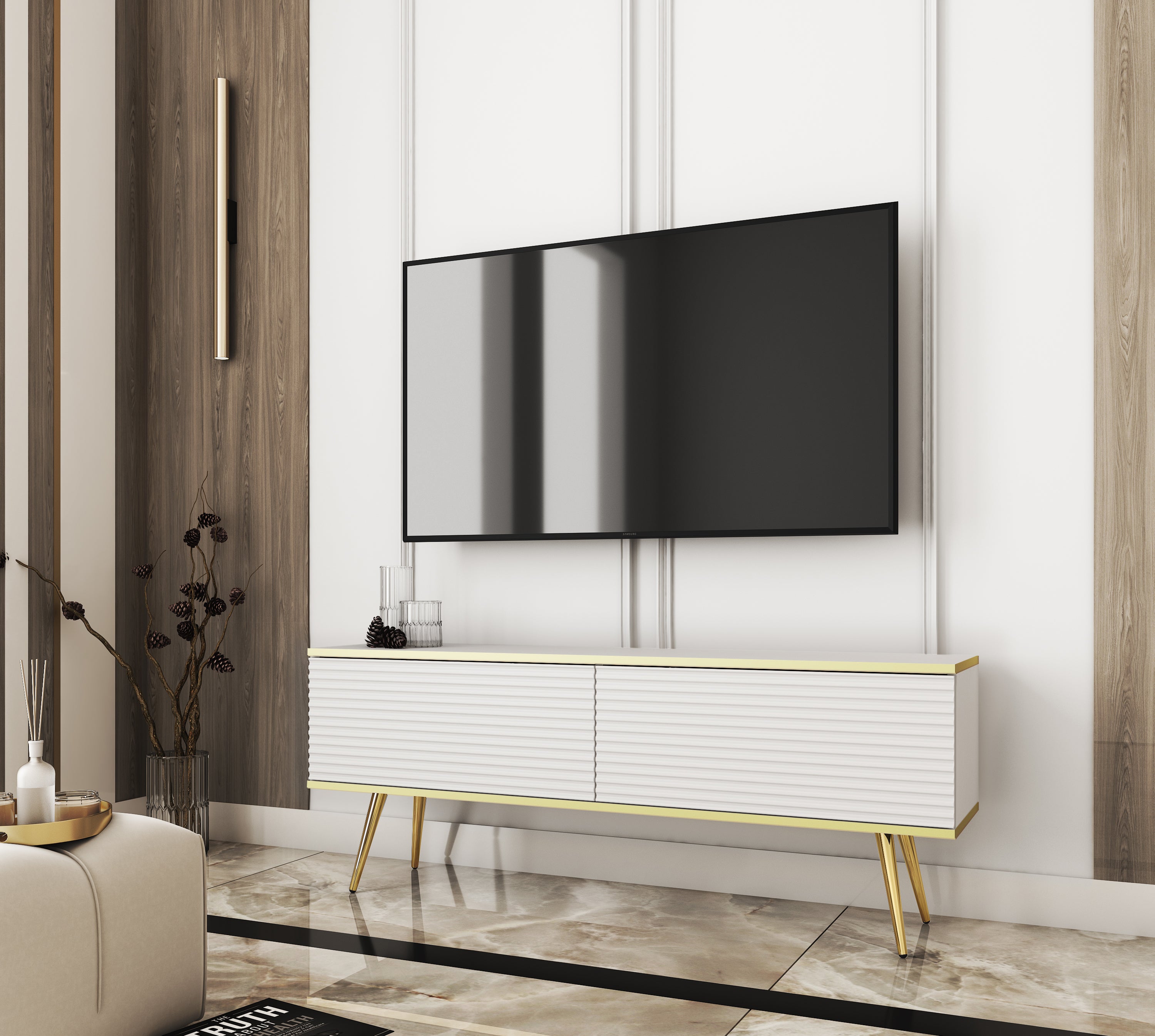 Oro TV Stand 135 - Fresh Design with Versatile Configuration