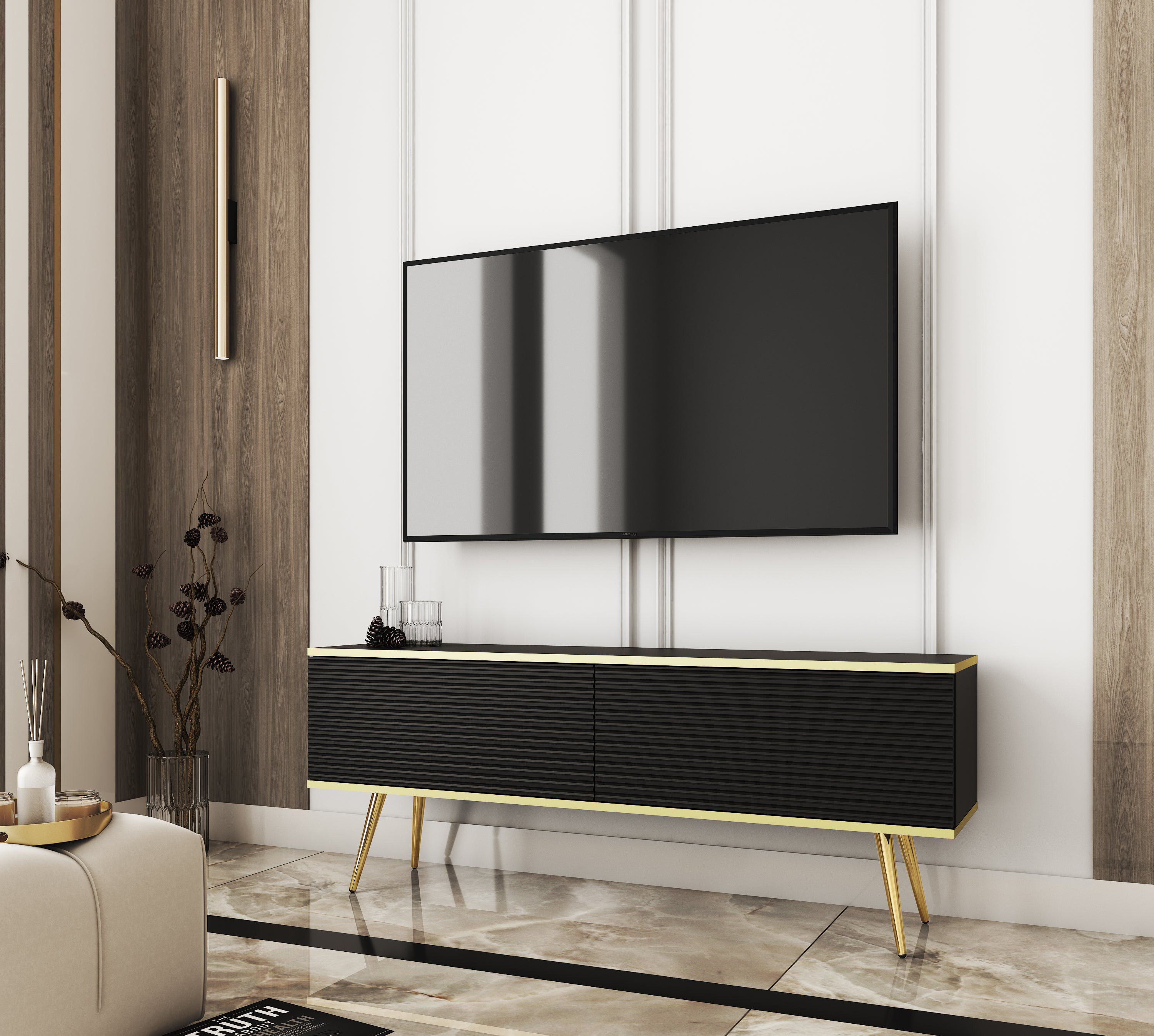 Oro TV Stand 135 - Fresh Design with Versatile Configuration