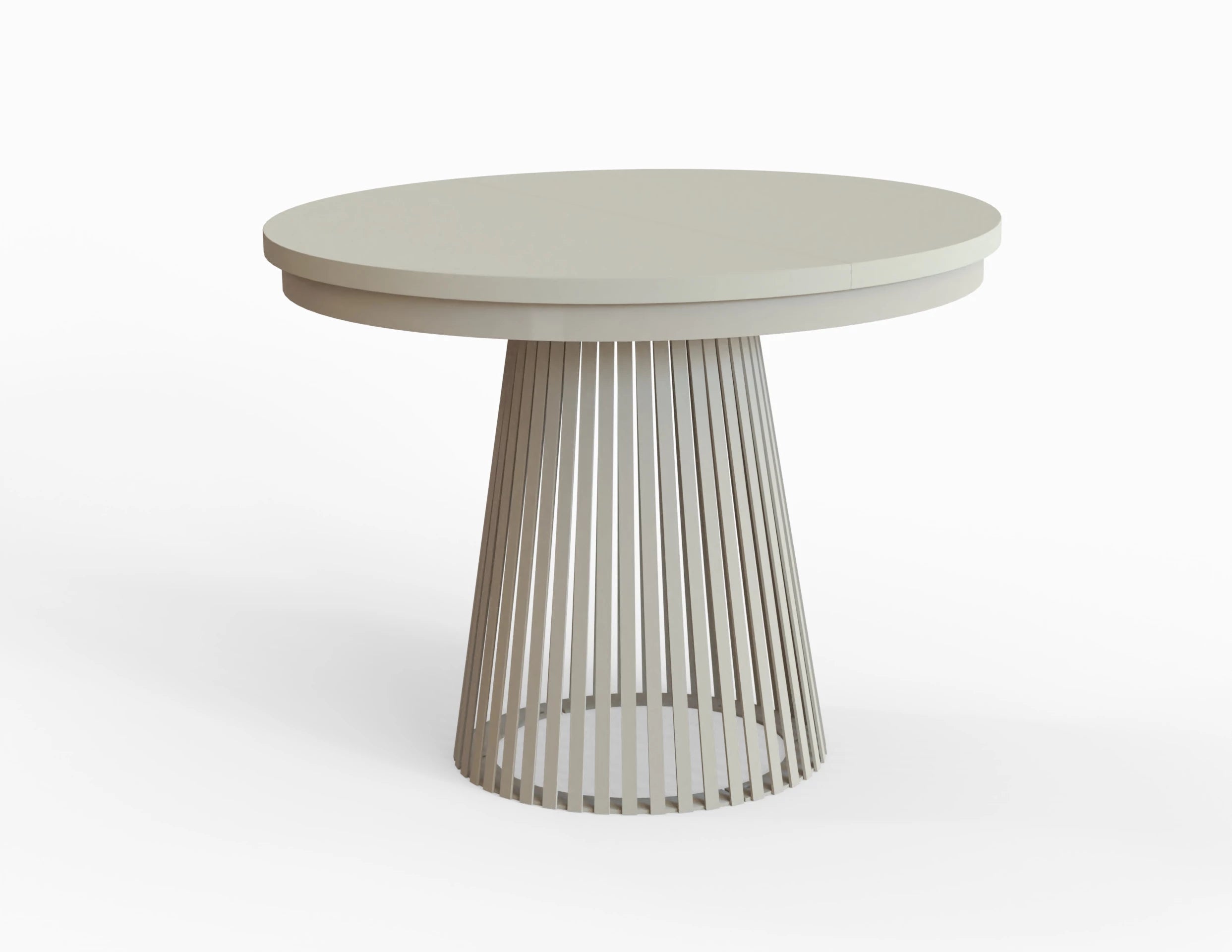 Redpak Nelly Ø100 cm Extendable Dining Table with Metal Slat Base