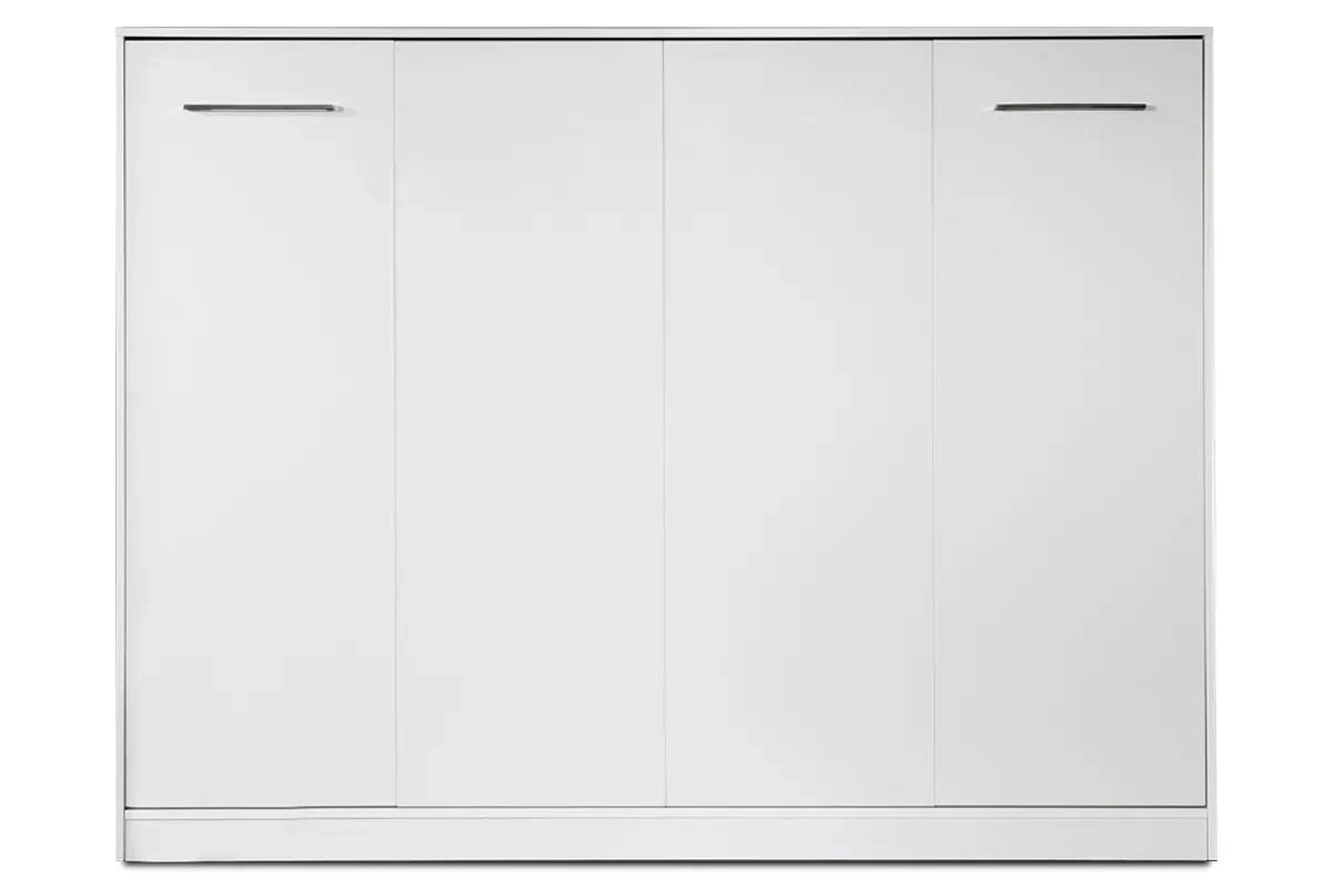 Customizable BASIC Murphy Bed Horizontal  Furniture Set White Matt 90, 120, 140 x 200 cm