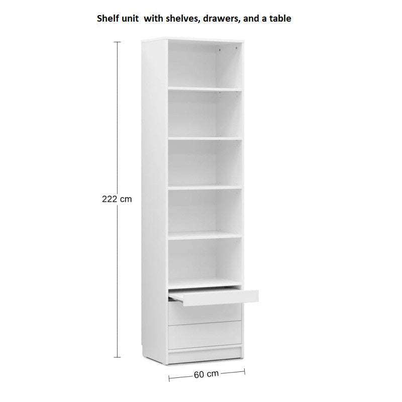 Customizable Murphy BASIC Horizontal Murphy Bed Furniture Set Sonoma Oak 90, 120, 140 x 200 cm