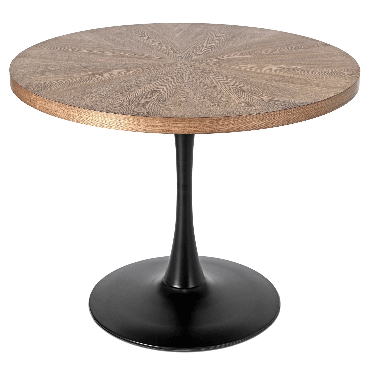 Elite LINO 100 cm Round Dining Table – Walnut Elegance with a Modern Touch