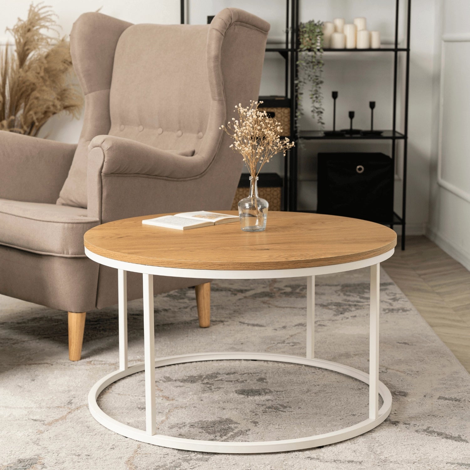 Elite ANN MAX Oak/White Coffee Table