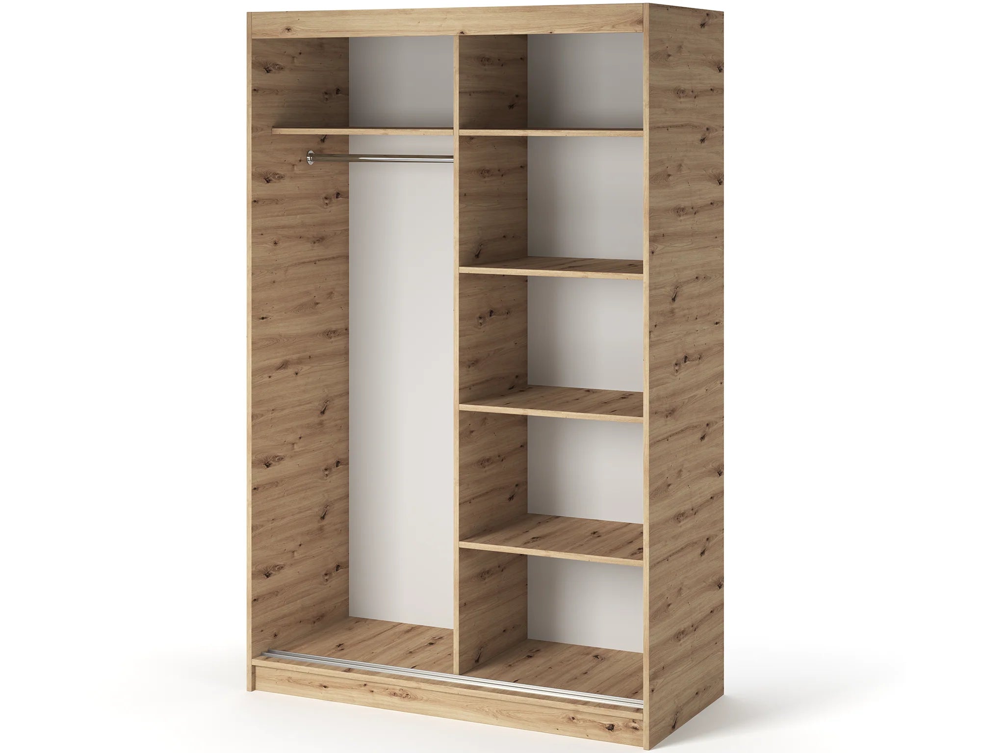 Eltap Emerio II 2D Sliding Wardrobe – Aristan Oak 120 cm with Mirror