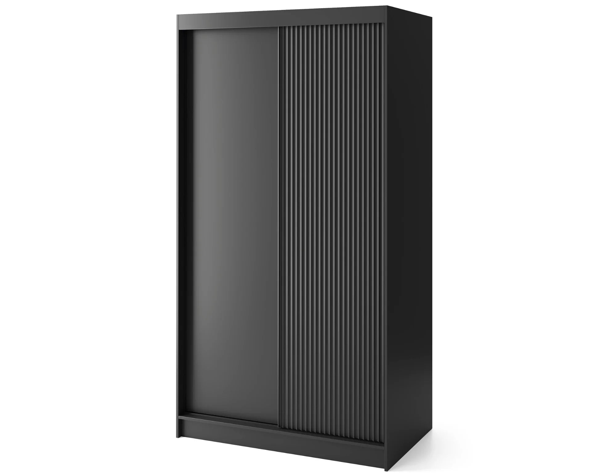 Eltap Prescco II 2D Sliding Wardrobe – Black Matte 120 cm