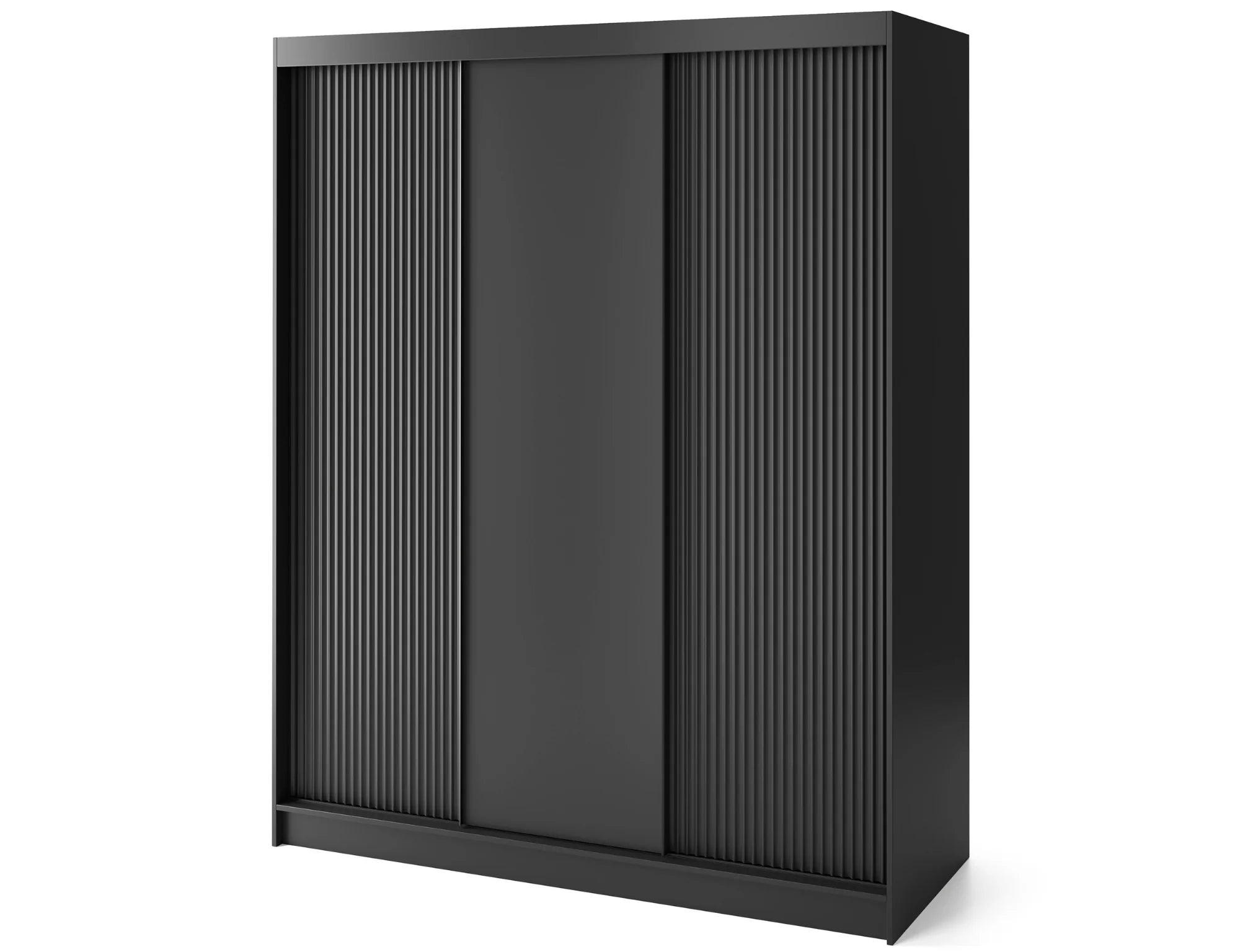 Eltap Prescco III 3D Sliding Wardrobe – Black Matte 180 cm