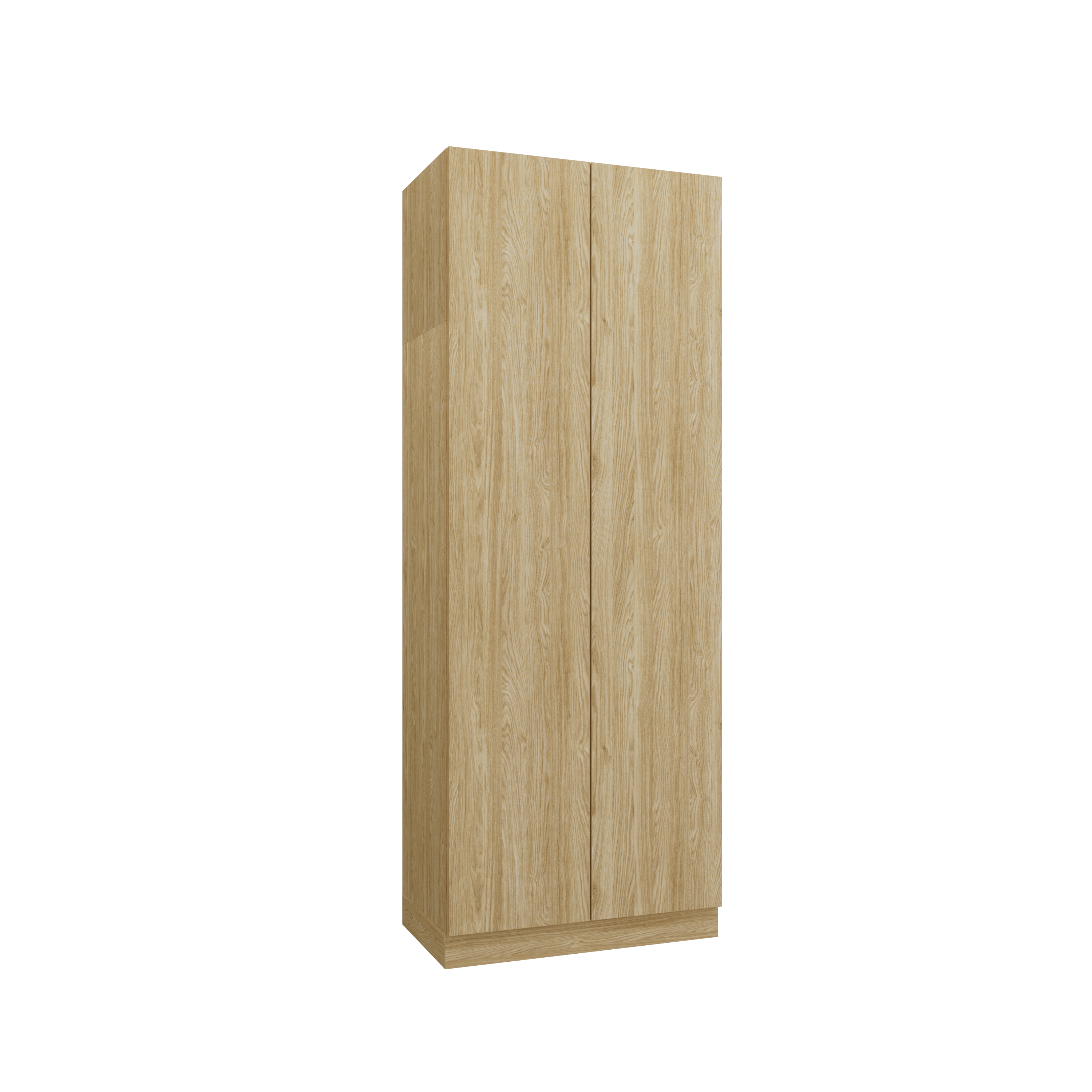SLEEP VARIA 2-Door Wardrobe 90 cm with Shelves, Drawers, and Rail – Oiled Oak / Oiled Oak