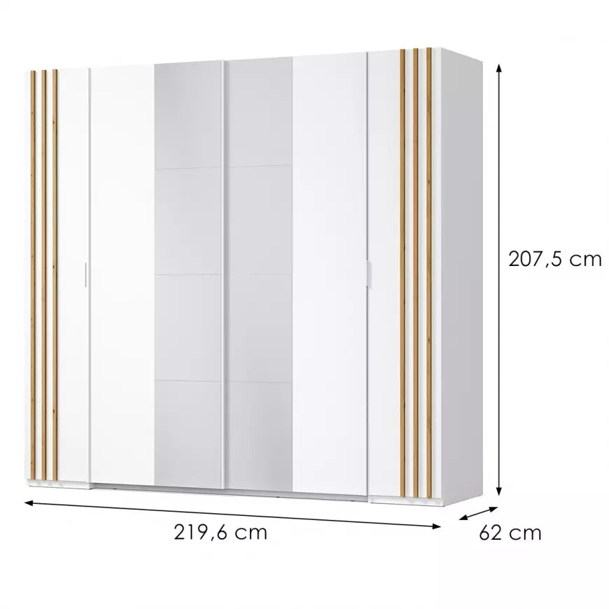MO Florence – 4-Door Wardrobe with Mirror