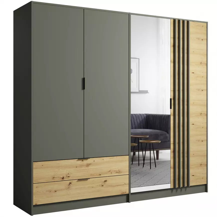 MO Rimini – 4-Door Wardrobe with Mirror