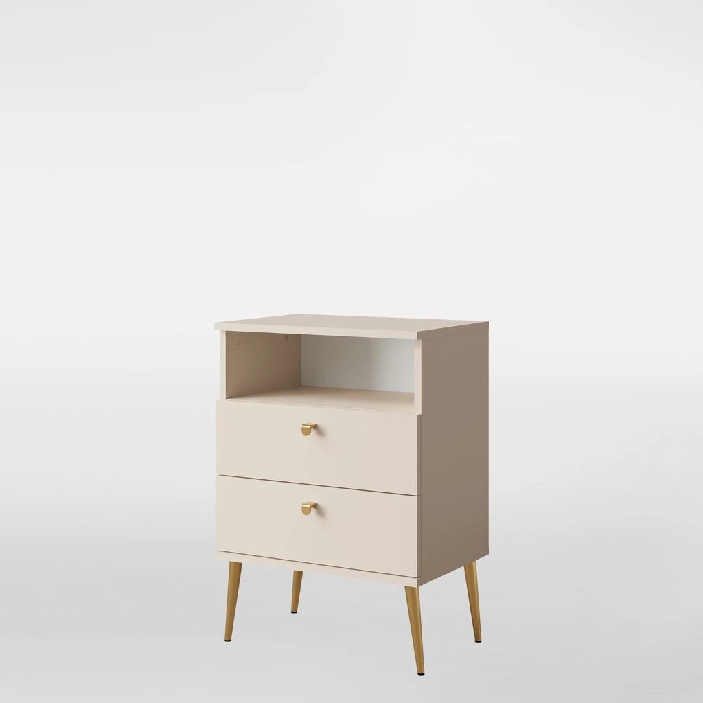 MO High Beige Tall Nightstand