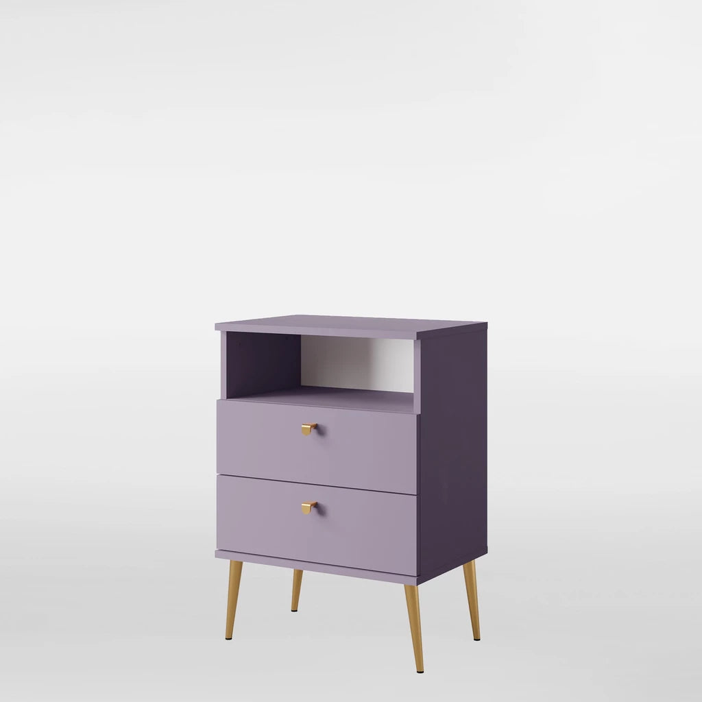 MO High Plum Tall Nightstand