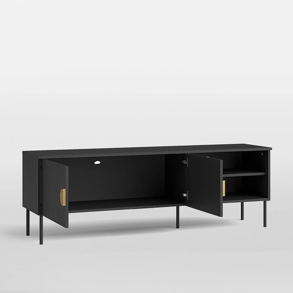 MO Mond Black Tv Stand 160 cm