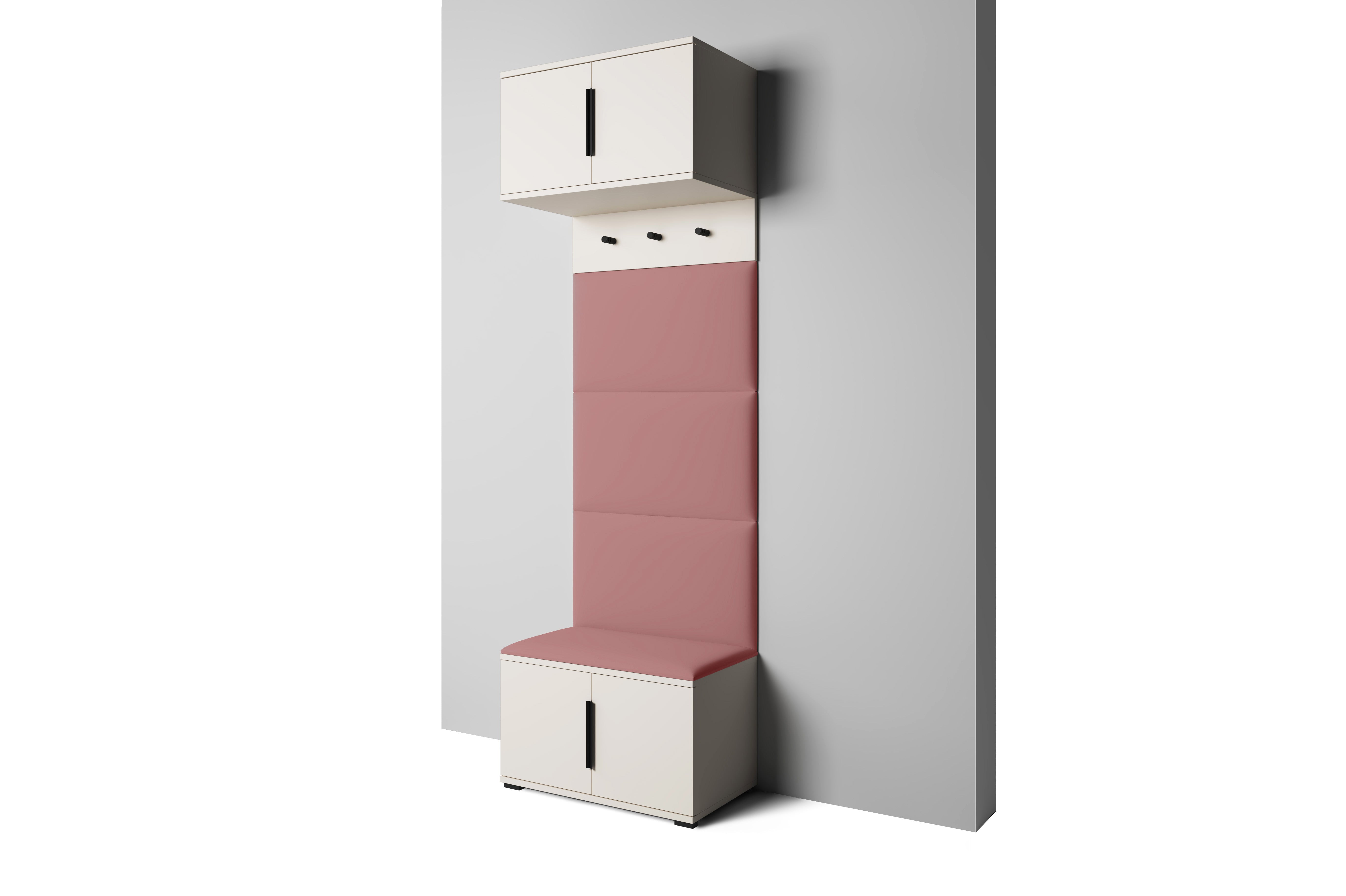 PK Bianco 5 Hallway Wardrobe Set – Misty Rose