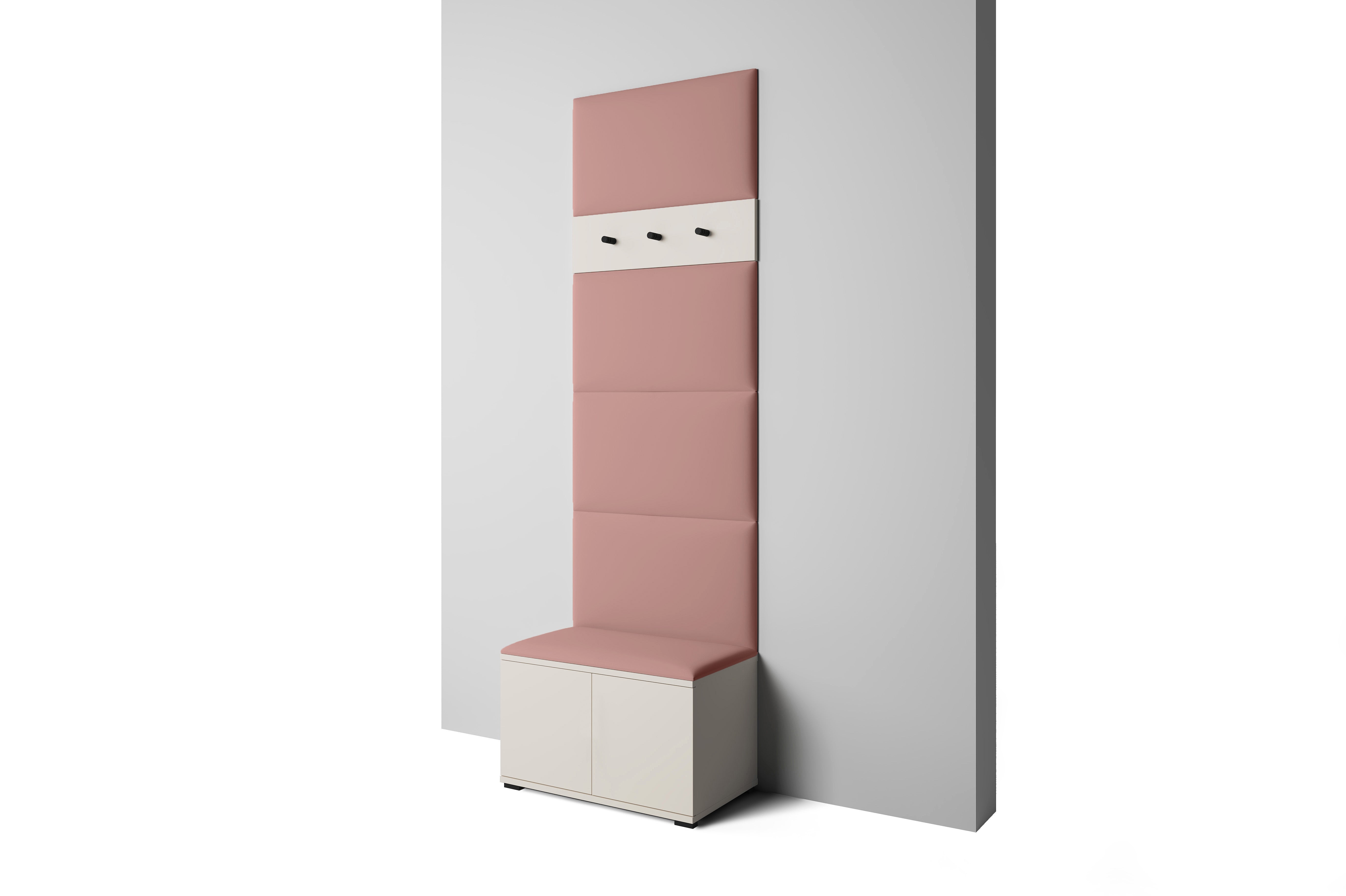 PK Bianco 6 Hallway Wardrobe Set - Misty Rose