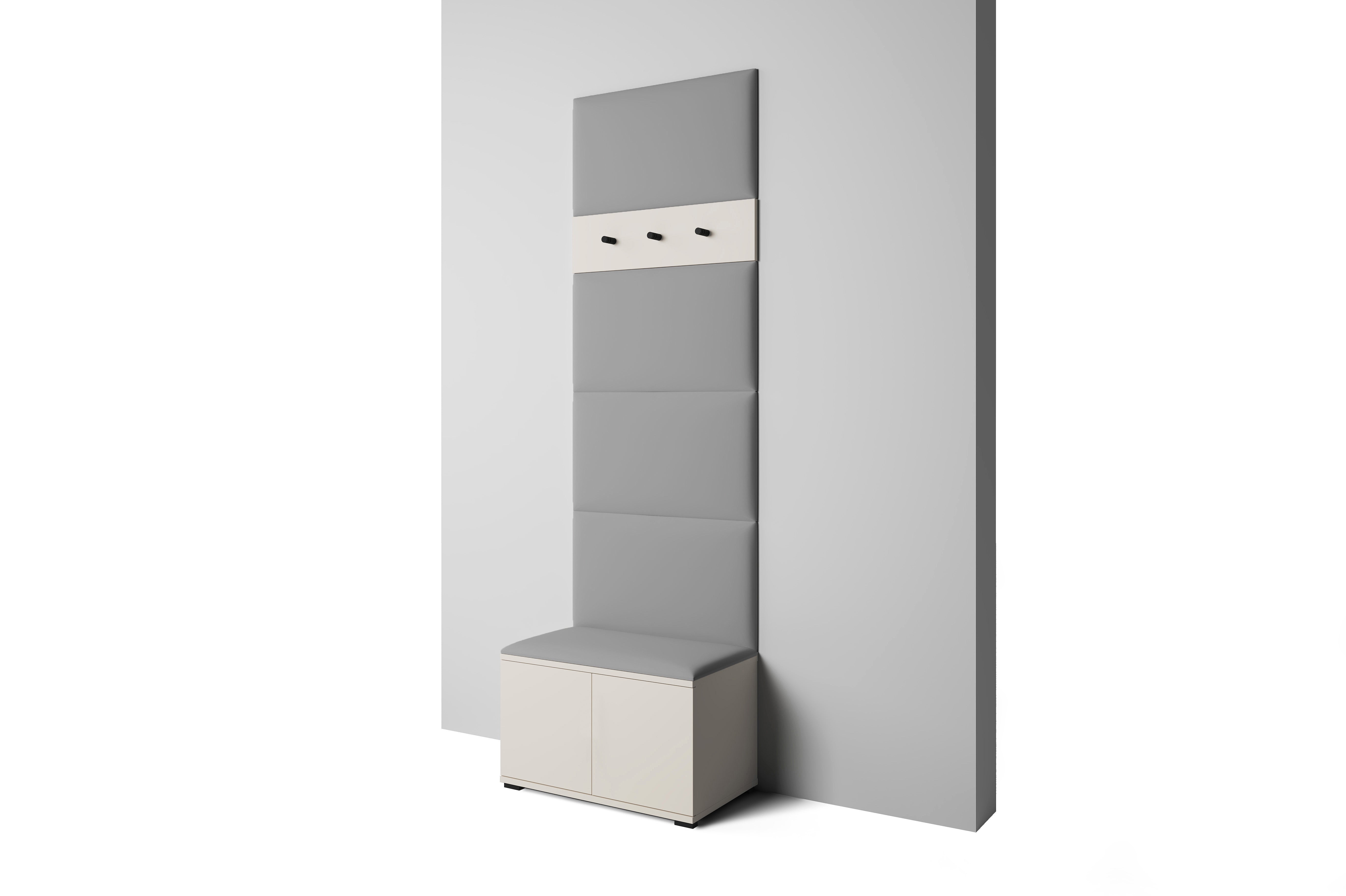 PK Bianco 6 Hallway Wardrobe Set - Ash