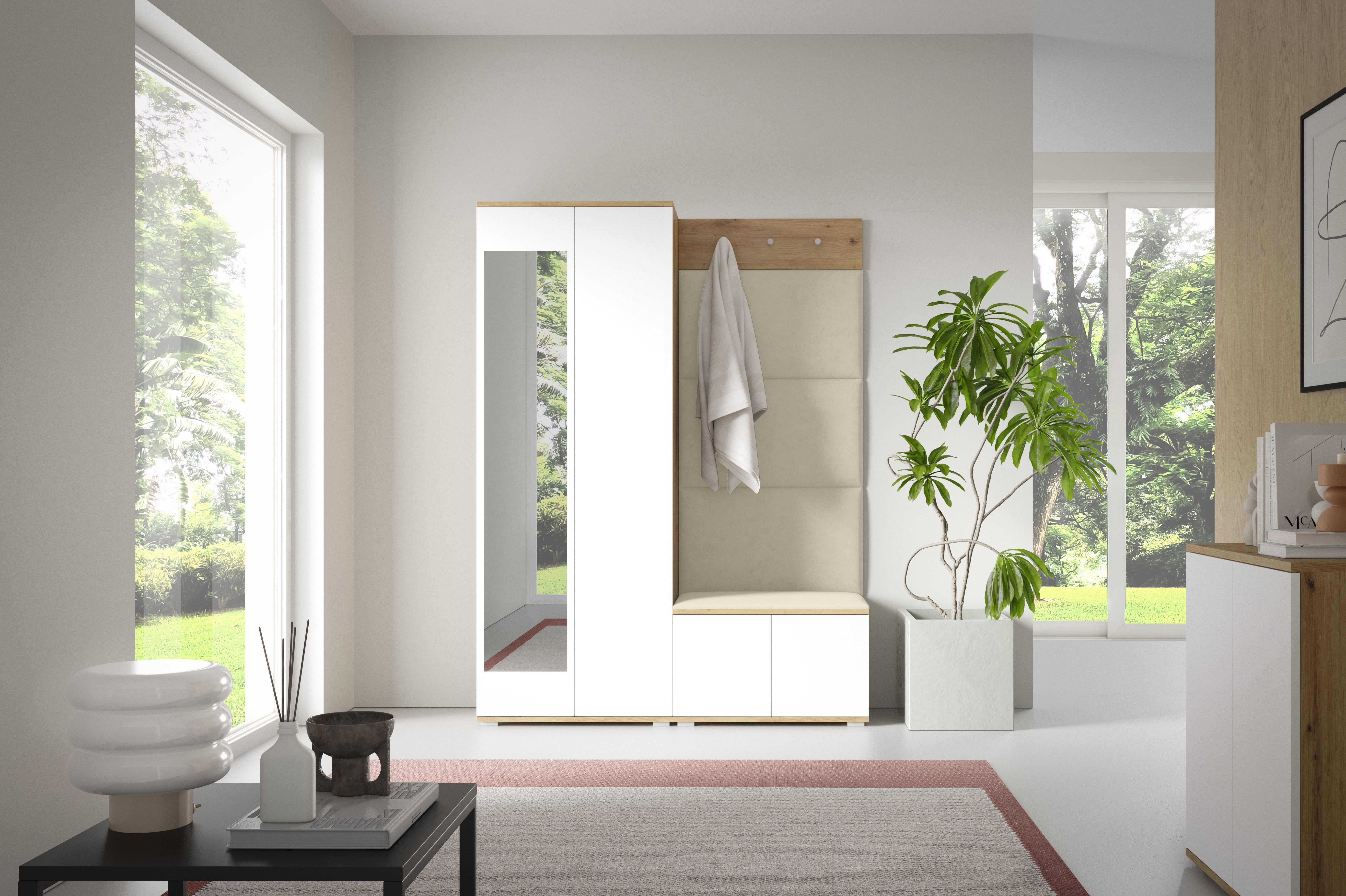 PK Sevilla 1 Hallway Wardrobe - Cream