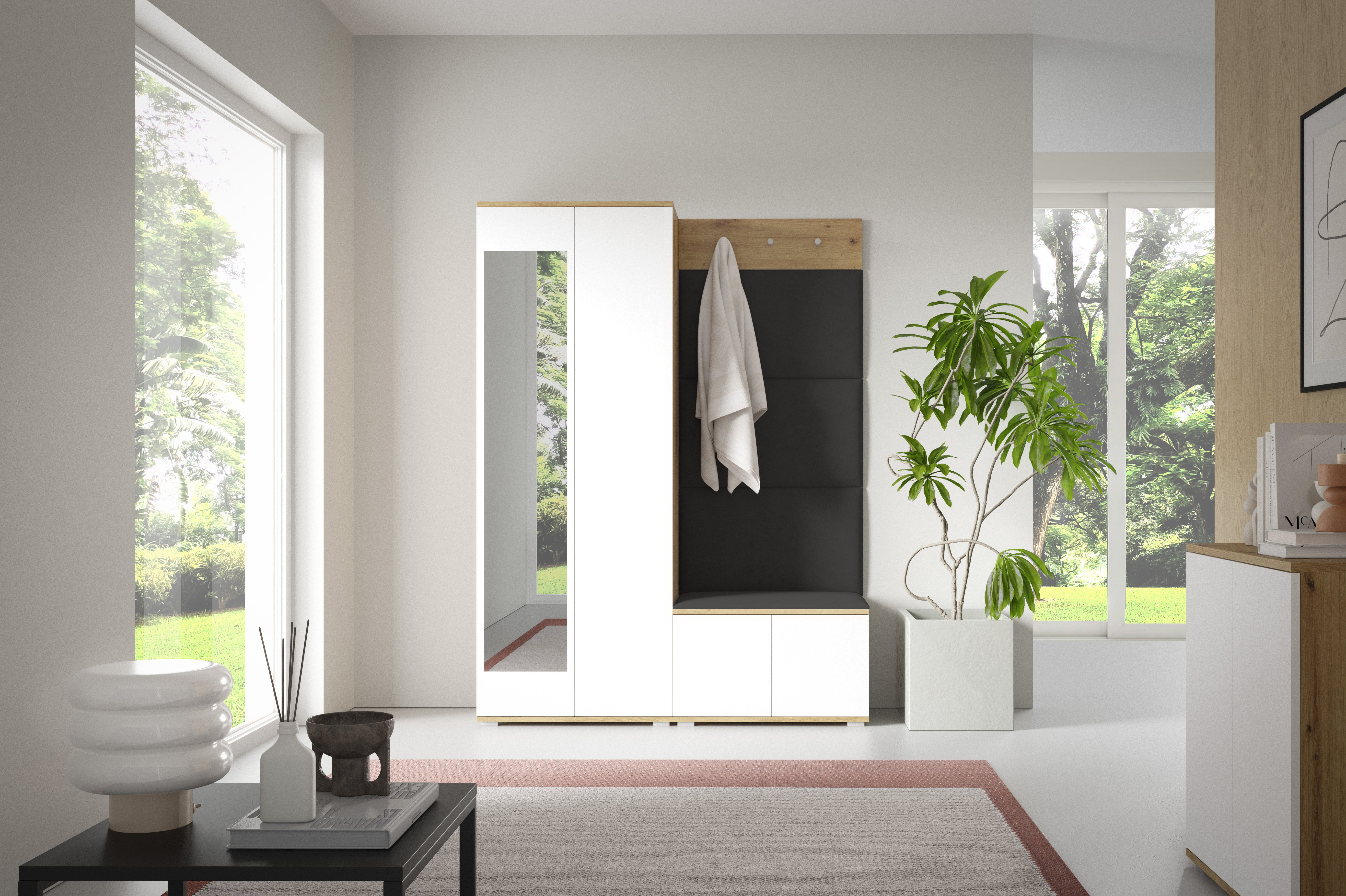 PK Sevilla 1 Hallway Wardrobe - Black