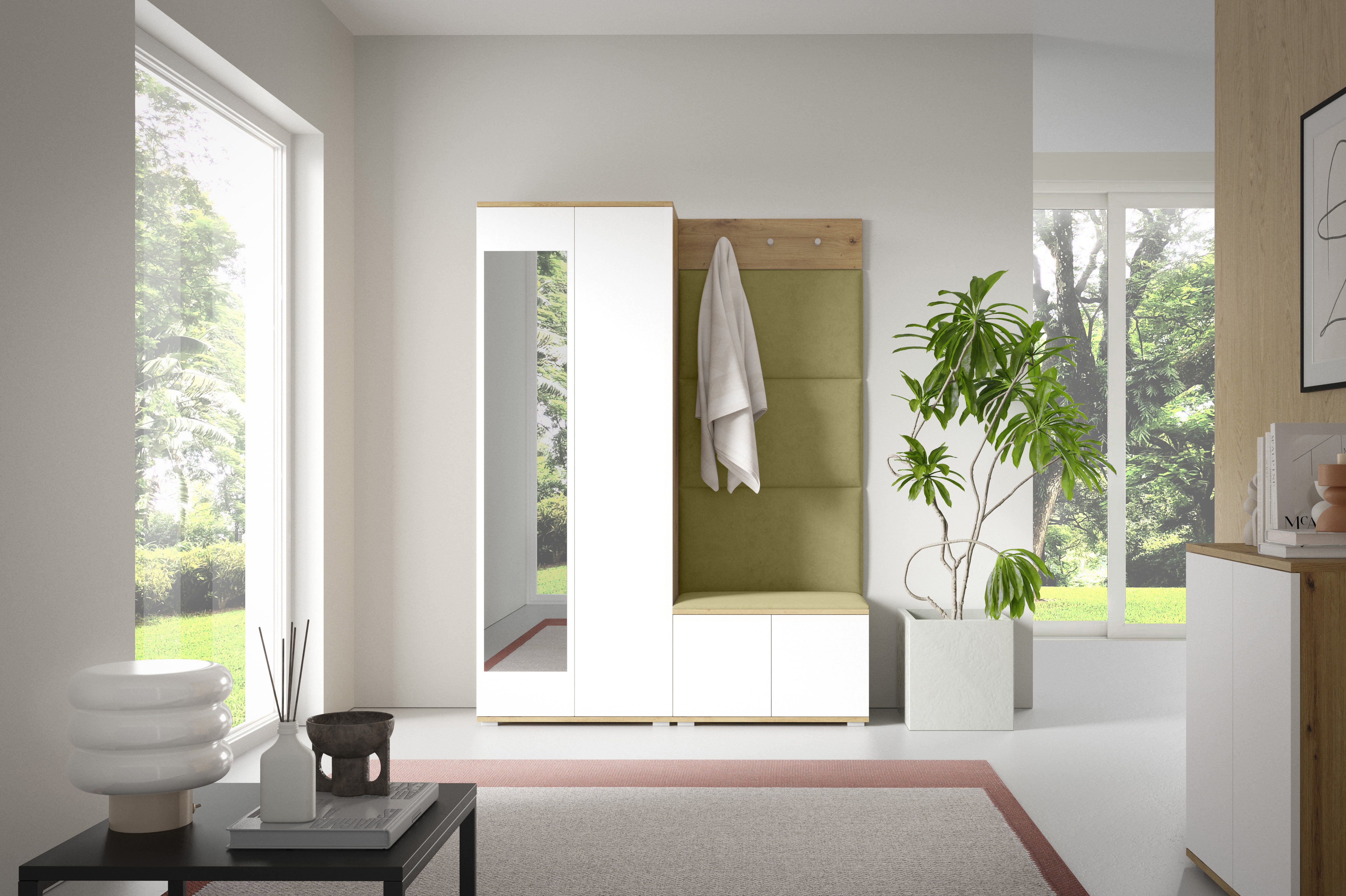 PK Sevilla 1 Hallway Wardrobe - Olive