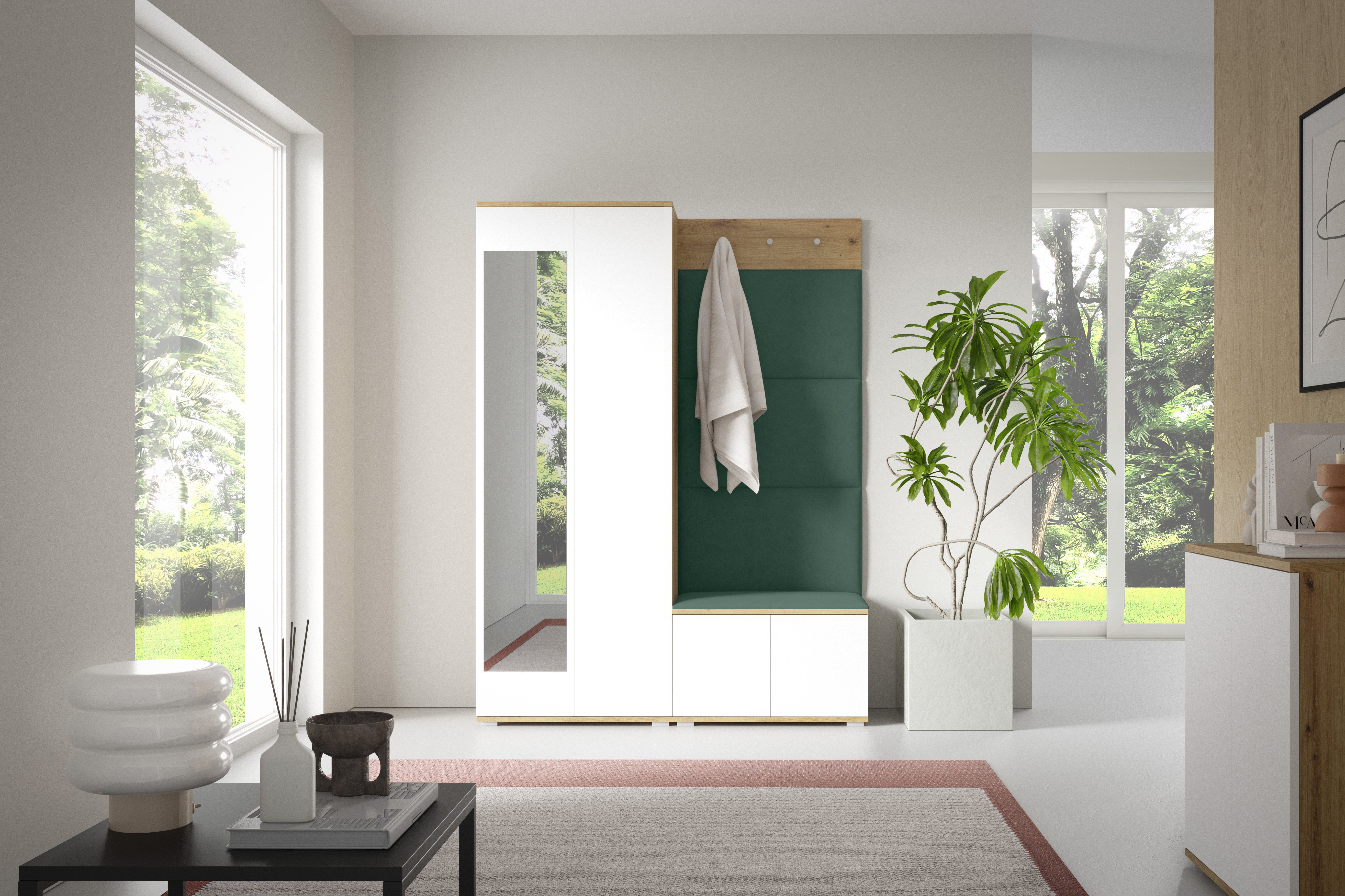 PK Sevilla 1 Hallway Wardrobe - Bottle Green