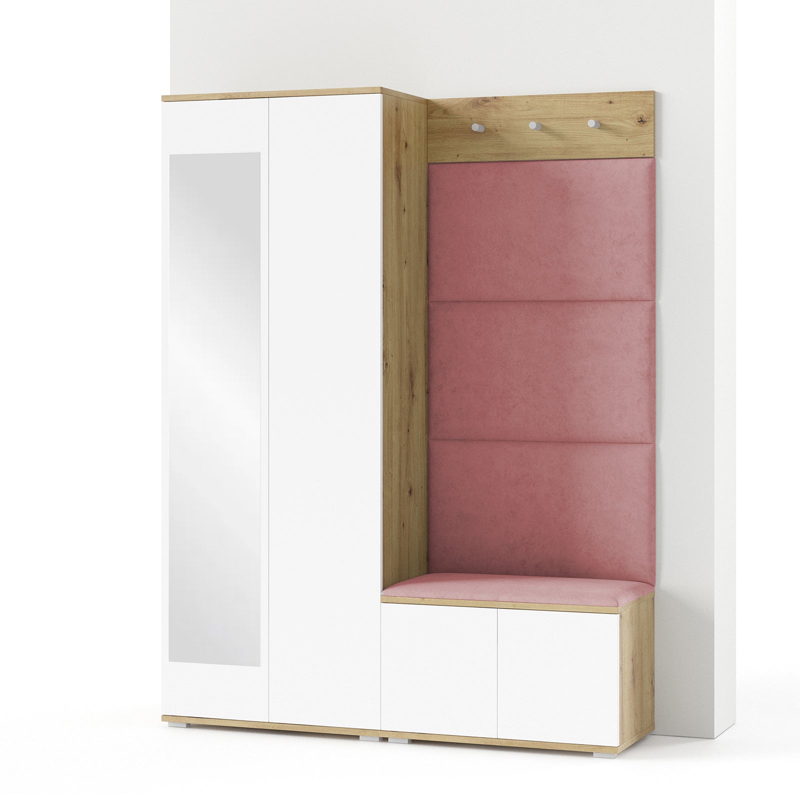 PK Sevilla 1 Hallway Wardrobe - Mist Rose
