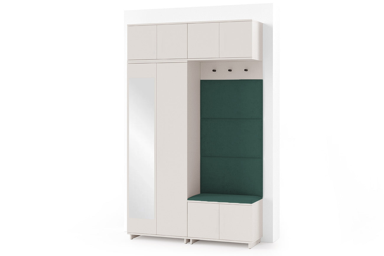 PK Bianco 1 Hallway Wardrobe Set - Bottle Green