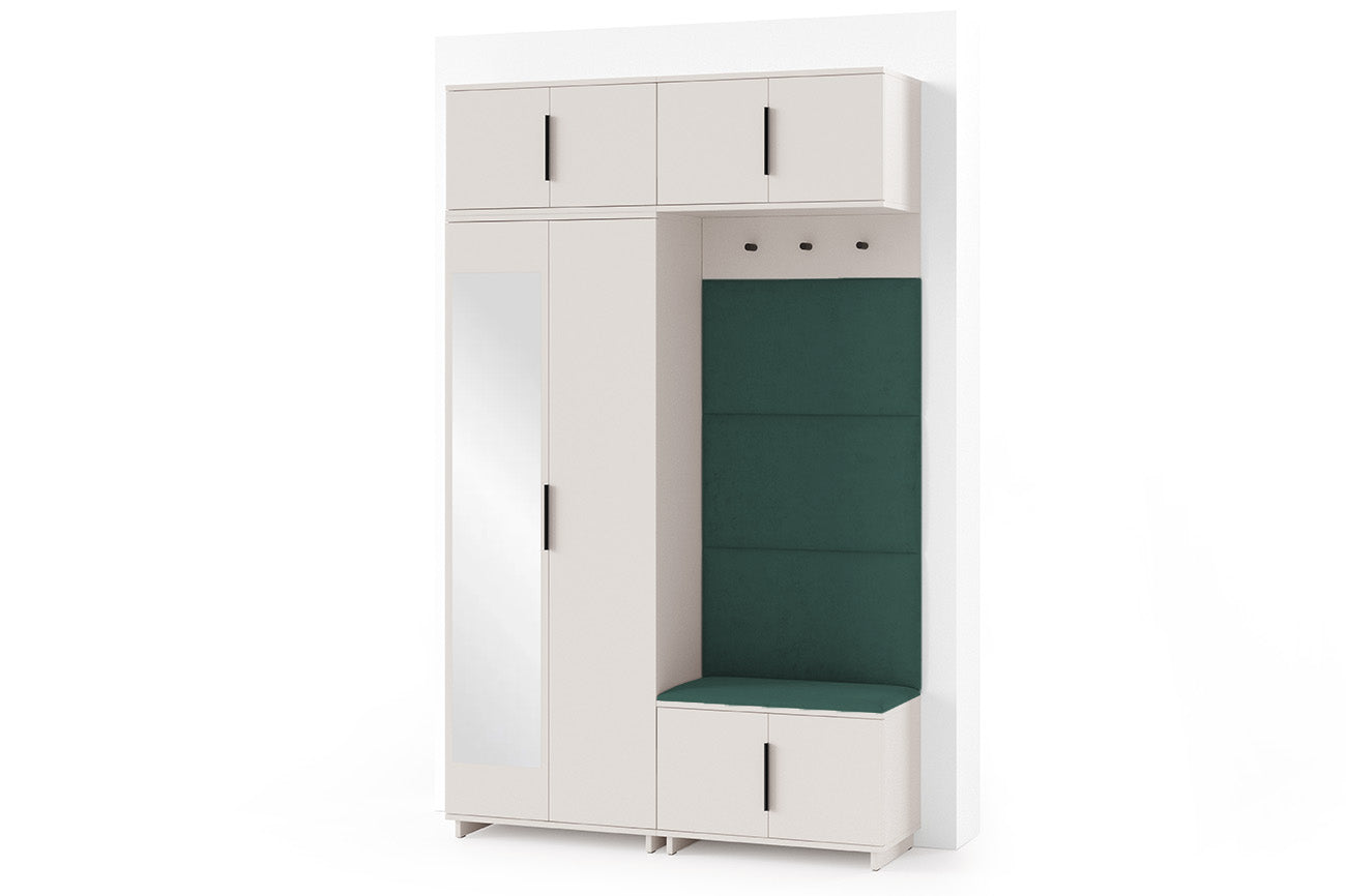 PK Bianco 1 Hallway Wardrobe Set - Bottle Green