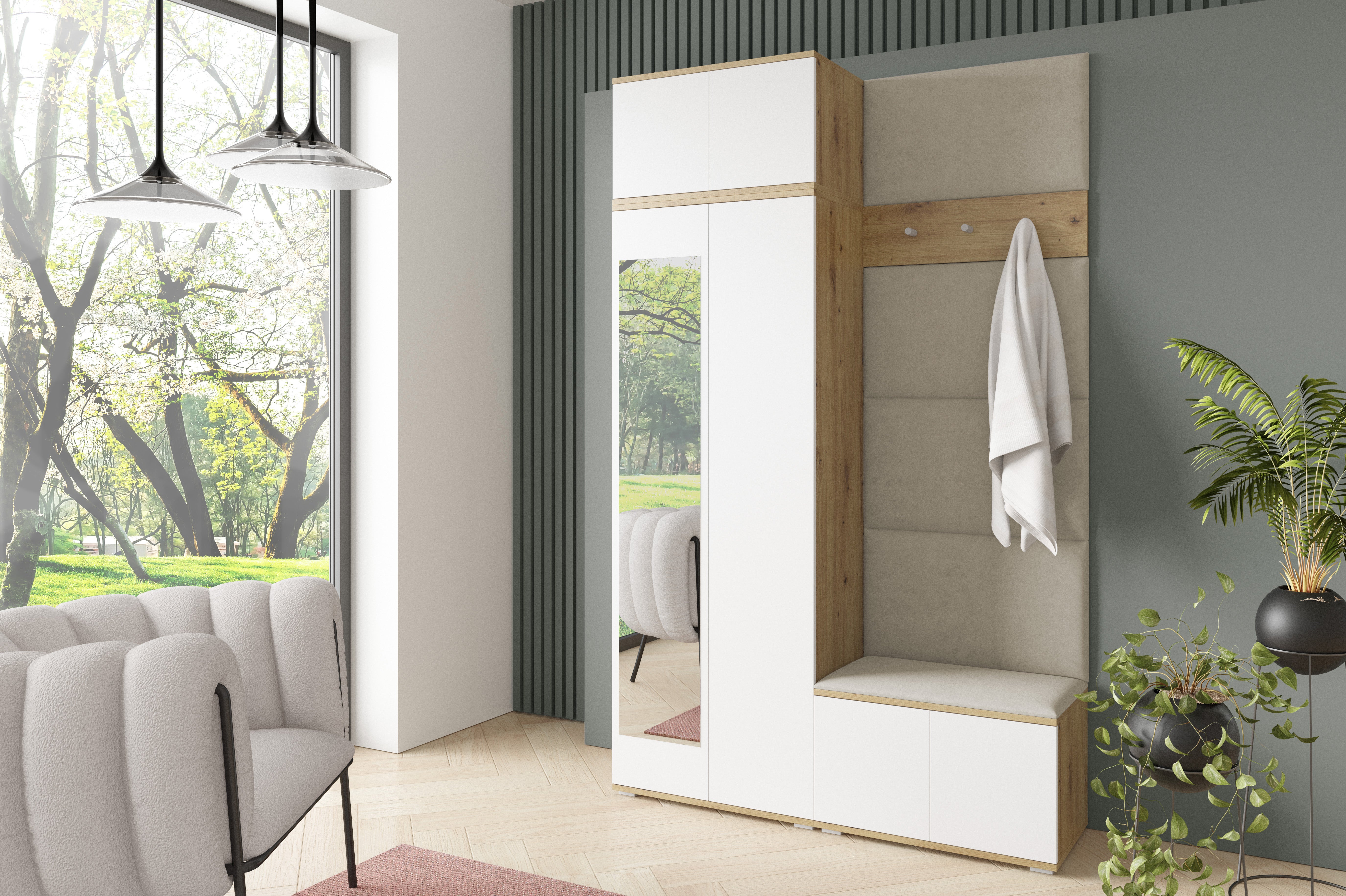 PK Sevilla 2 Hallway Wardrobe - Cream