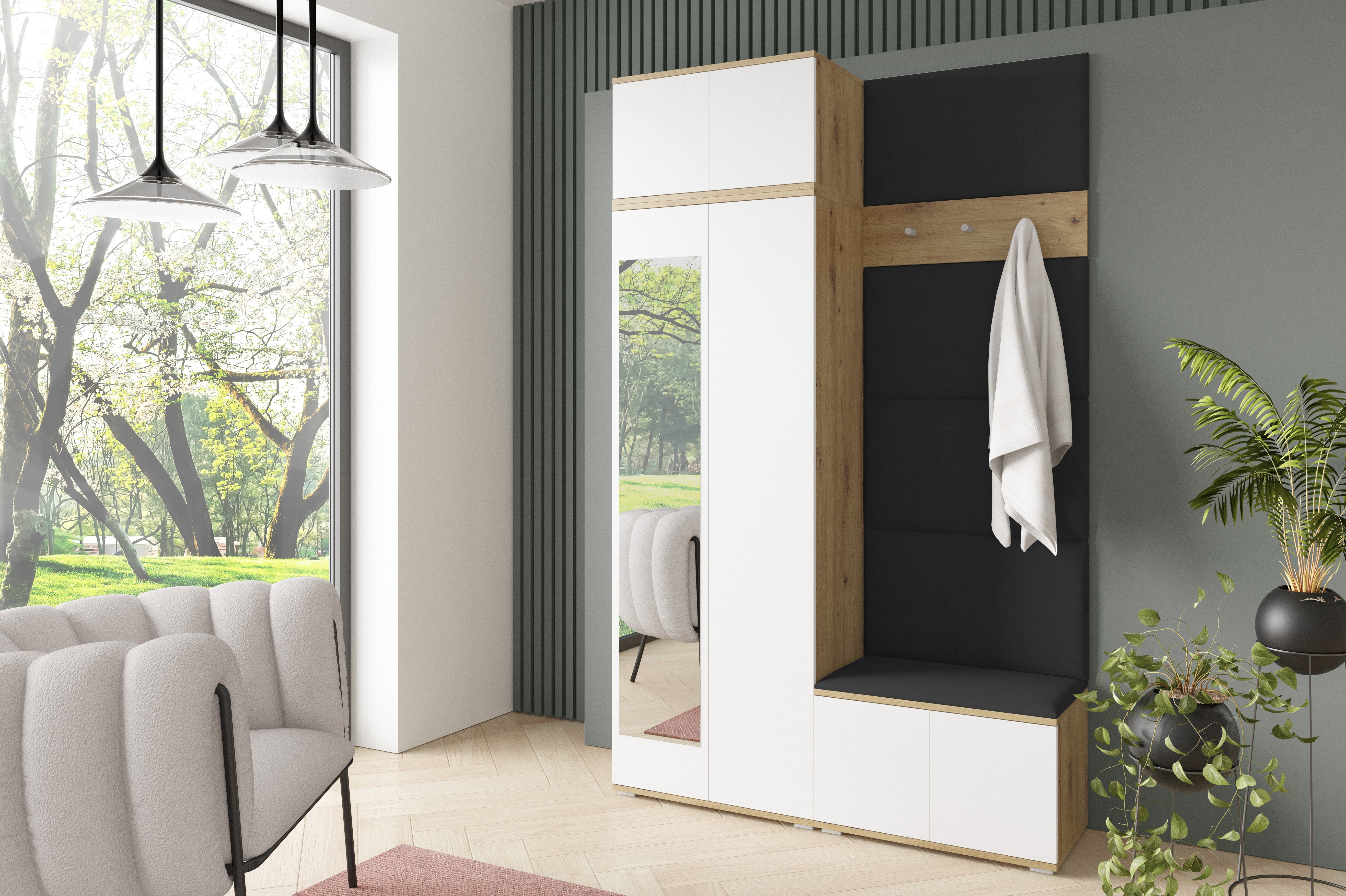 PK Sevilla 2 Hallway Wardrobe - Black