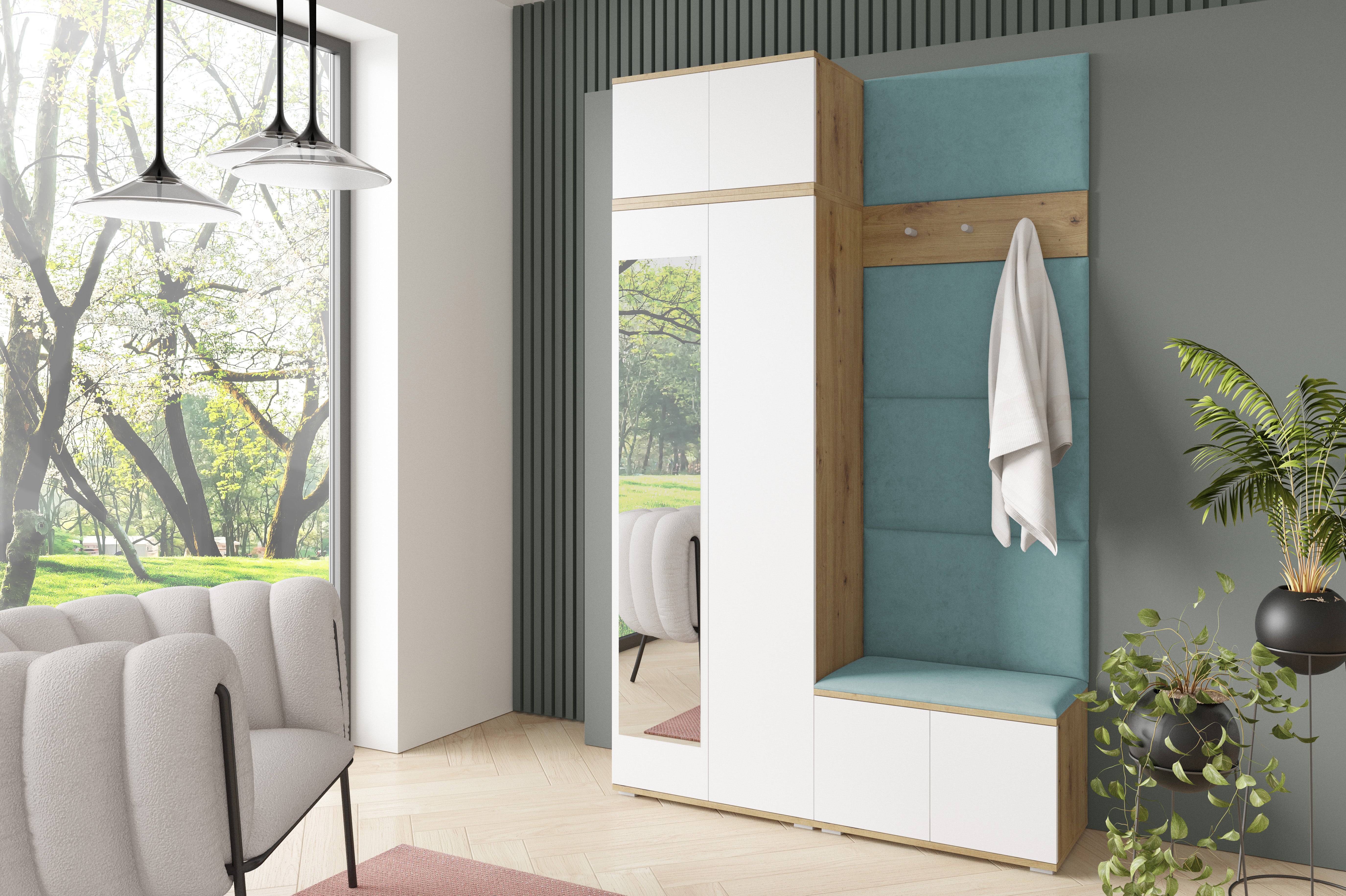PK Sevilla 2 Hallway Wardrobe - Aqua