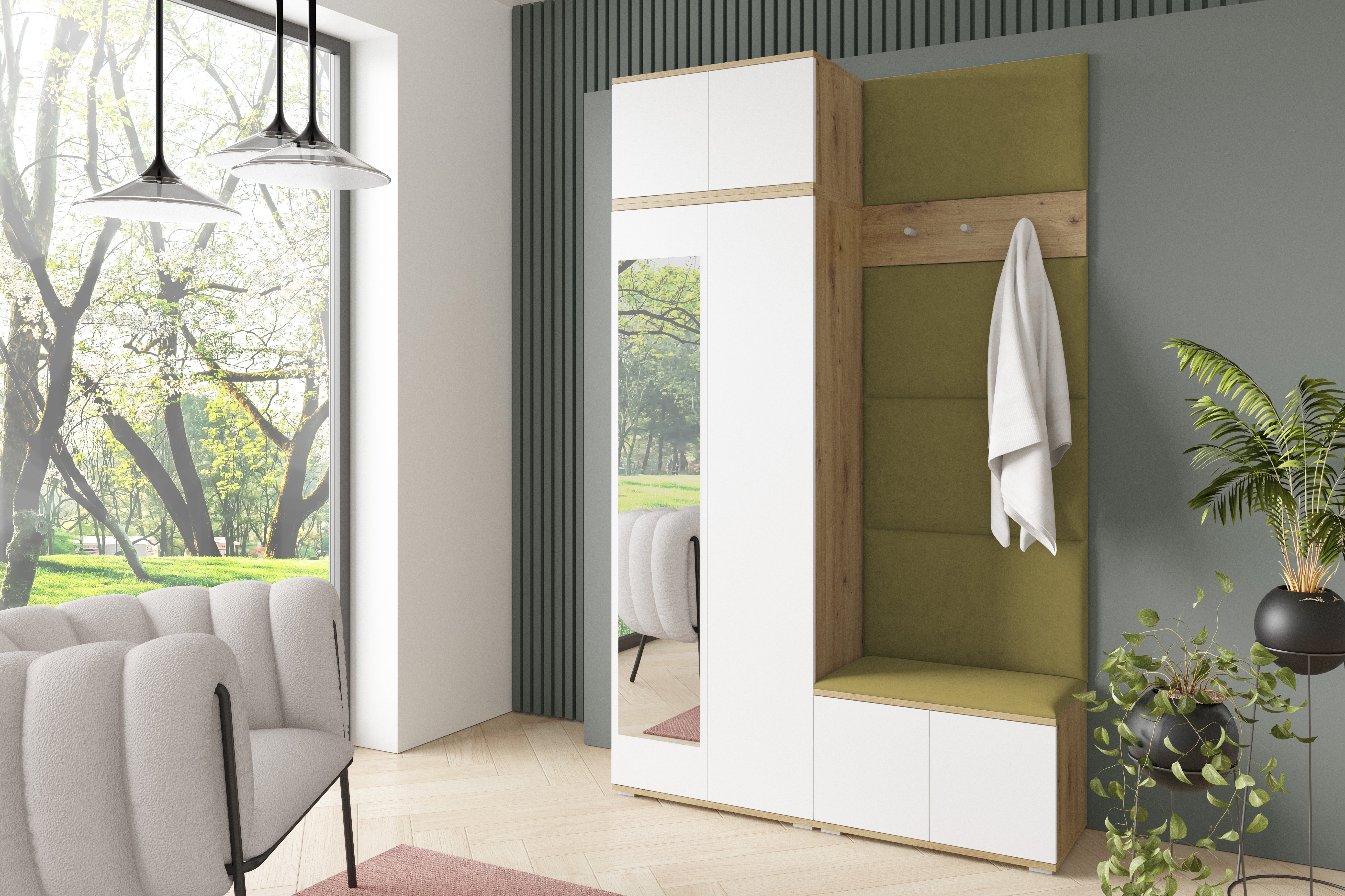 PK Sevilla 2 Hallway Wardrobe - Olive