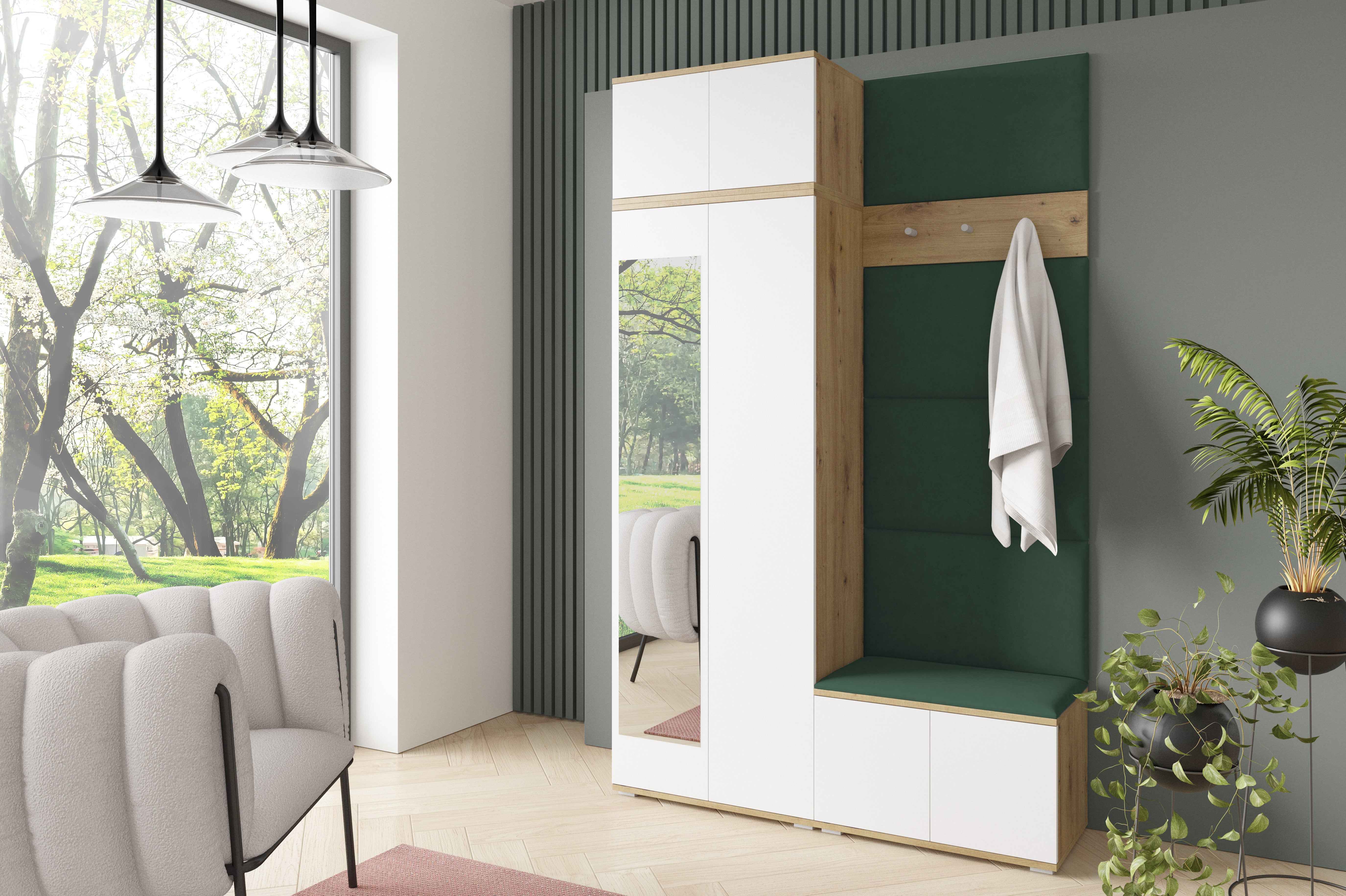 PK Sevilla 2 Hallway Wardrobe - Bottle Green