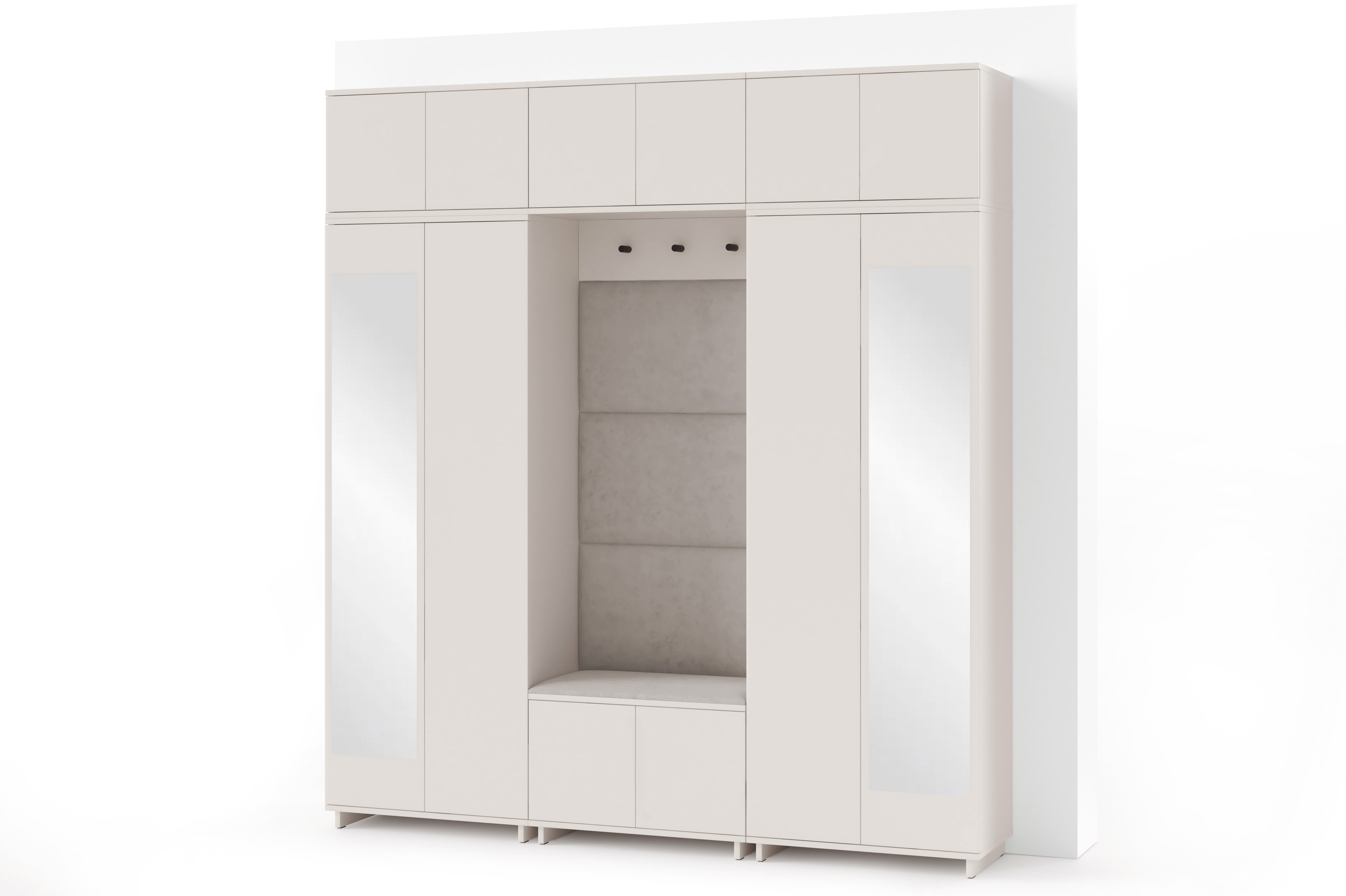 PK Bianco 2 Hallway Wardrobe Set - Cream