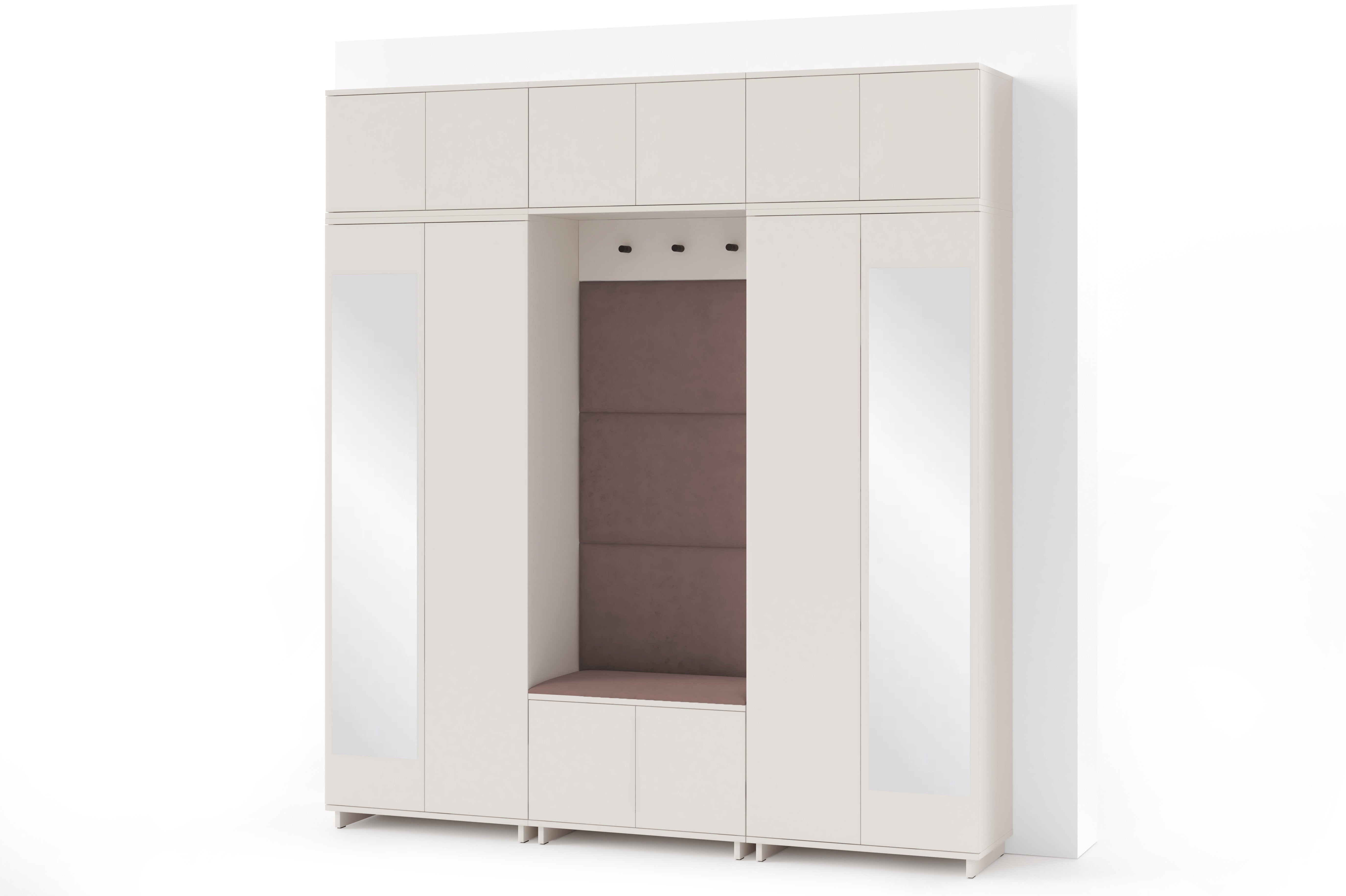 PK Bianco 2 Hallway Wardrobe Set - Cacau