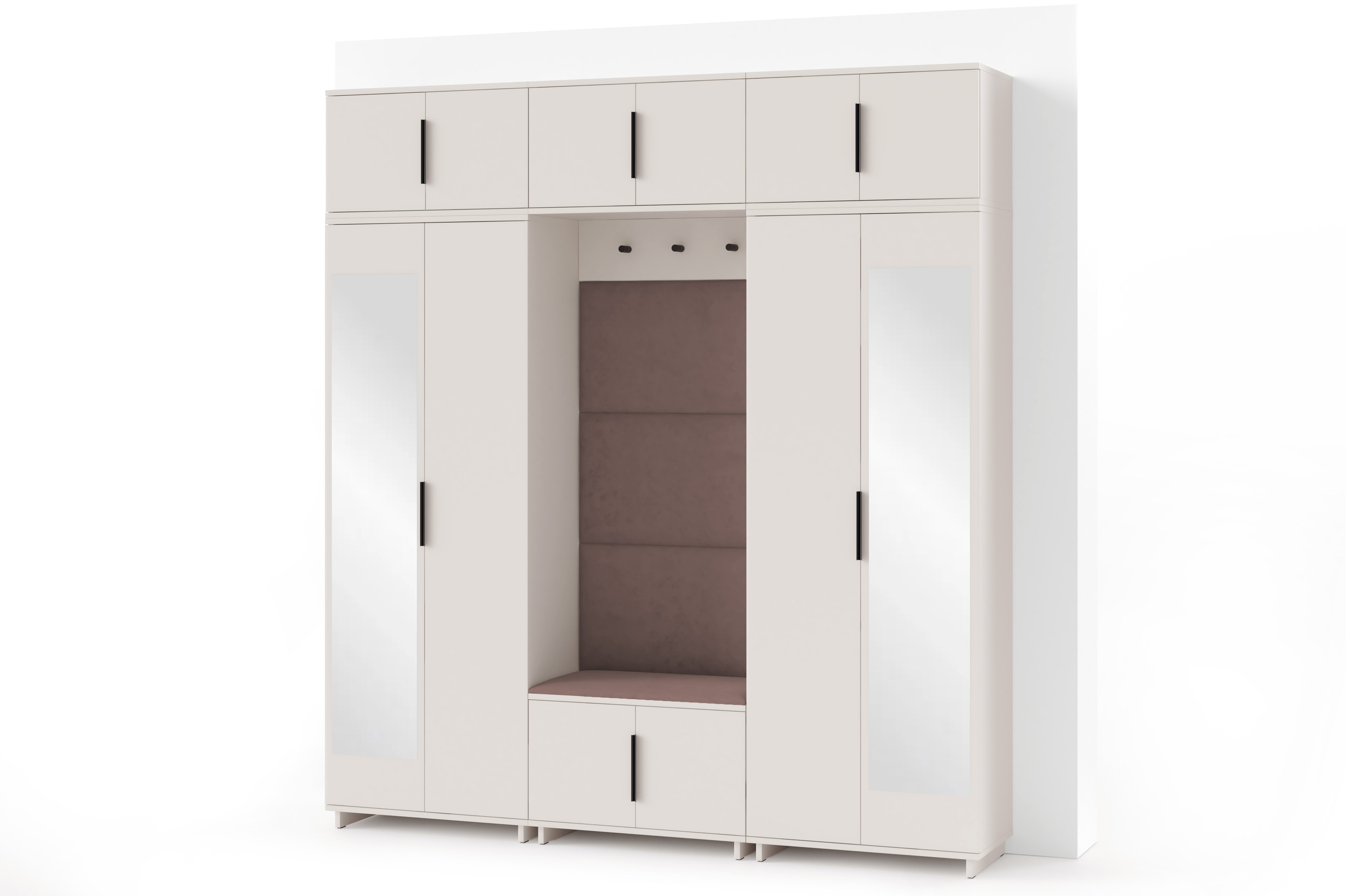 PK Bianco 2 Hallway Wardrobe Set - Cacau