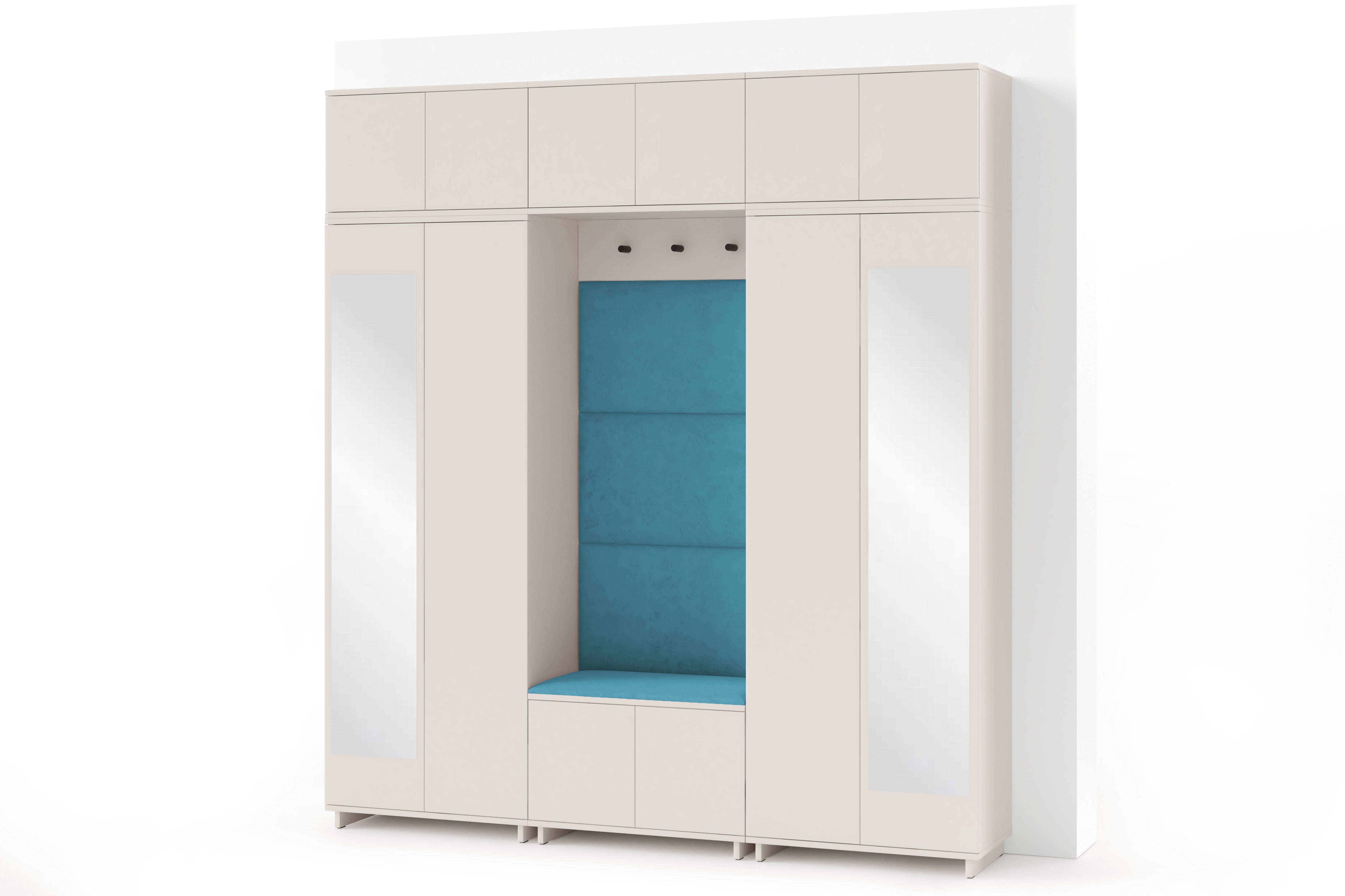 PK Bianco 2 Hallway Wardrobe Set - Azur