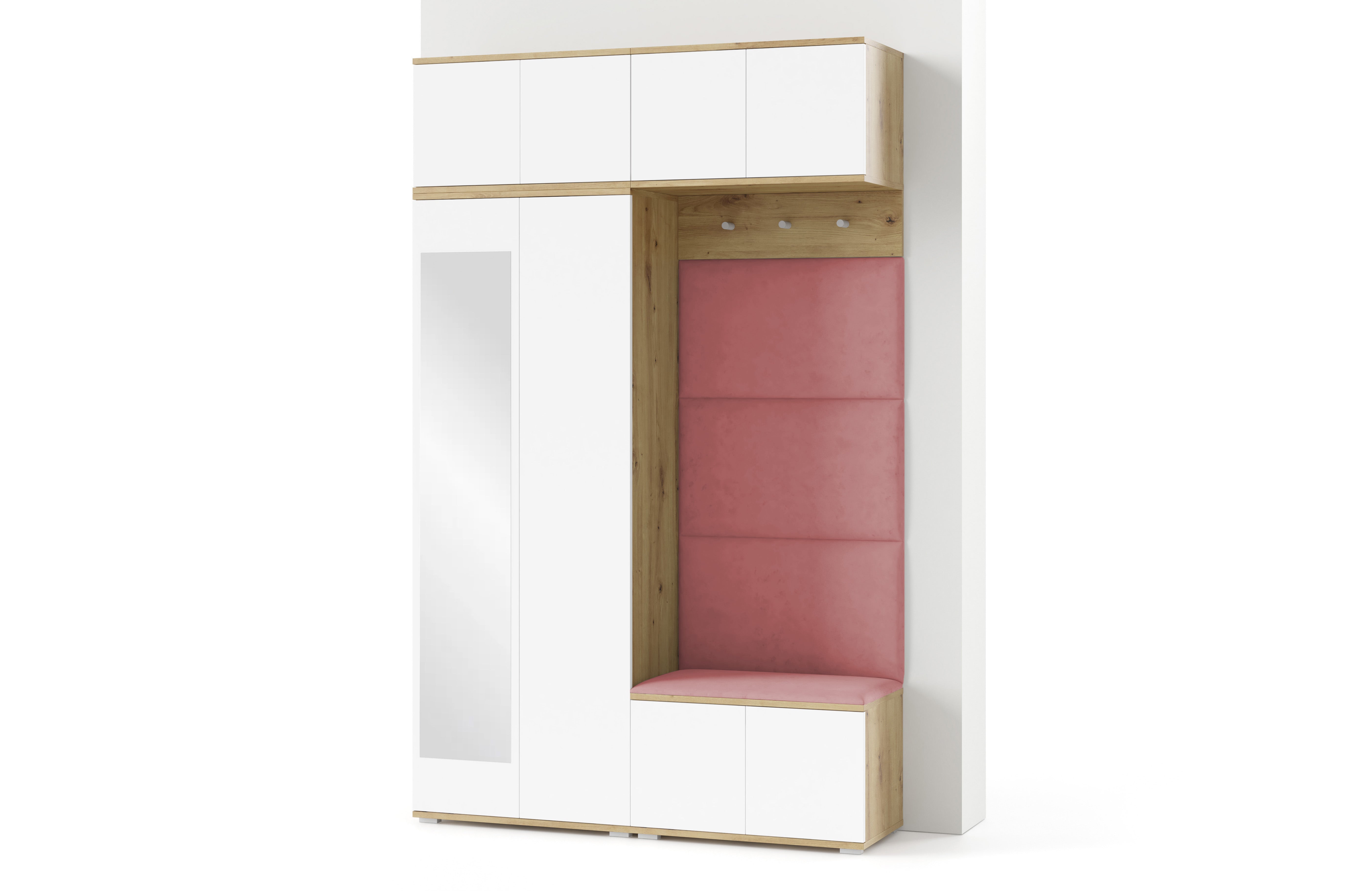 PK Sevilla 3 Hallway Wardrobe - Misty Rose