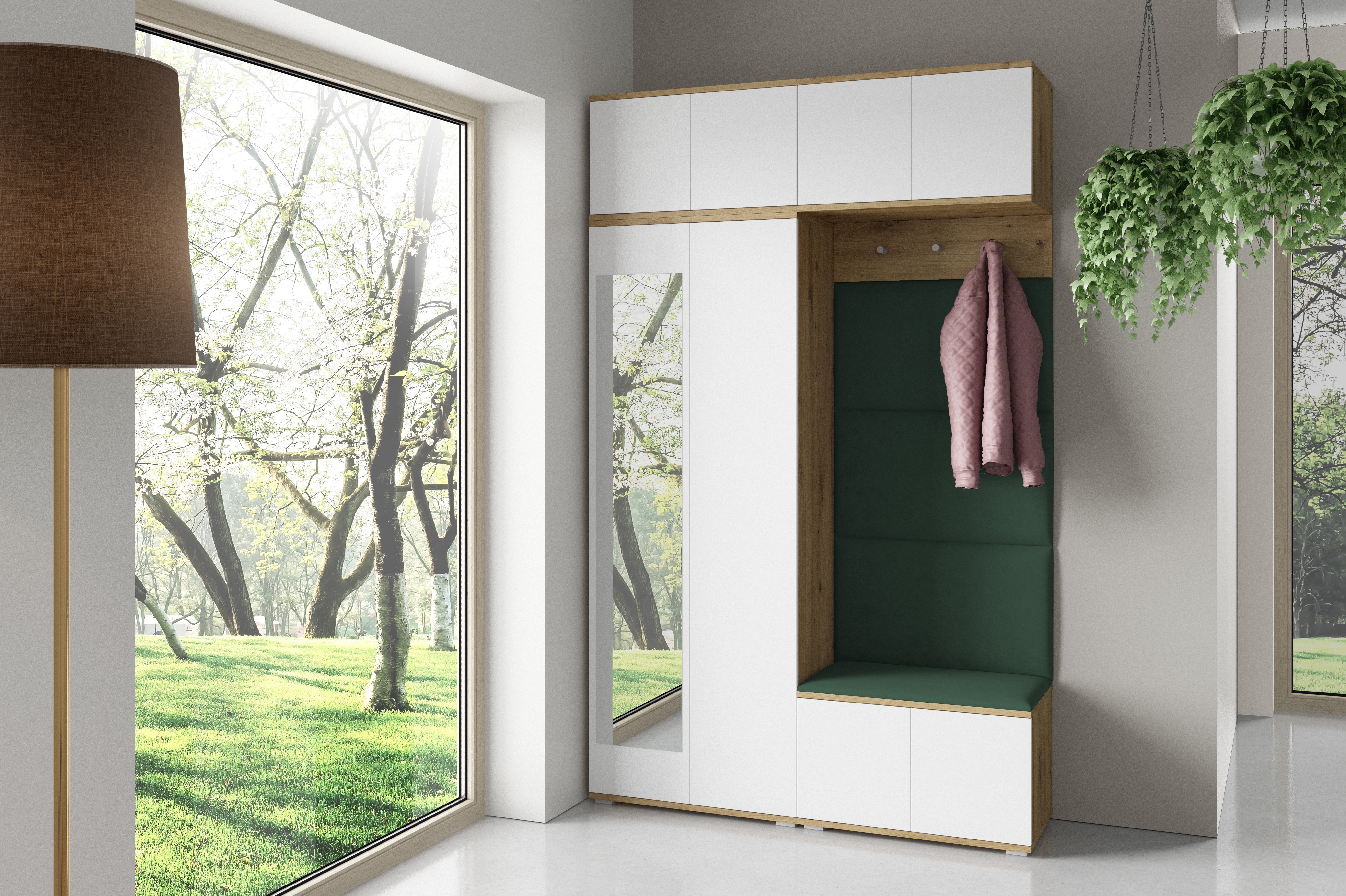 PK Sevilla 3 Hallway Wardrobe - Bottle Green