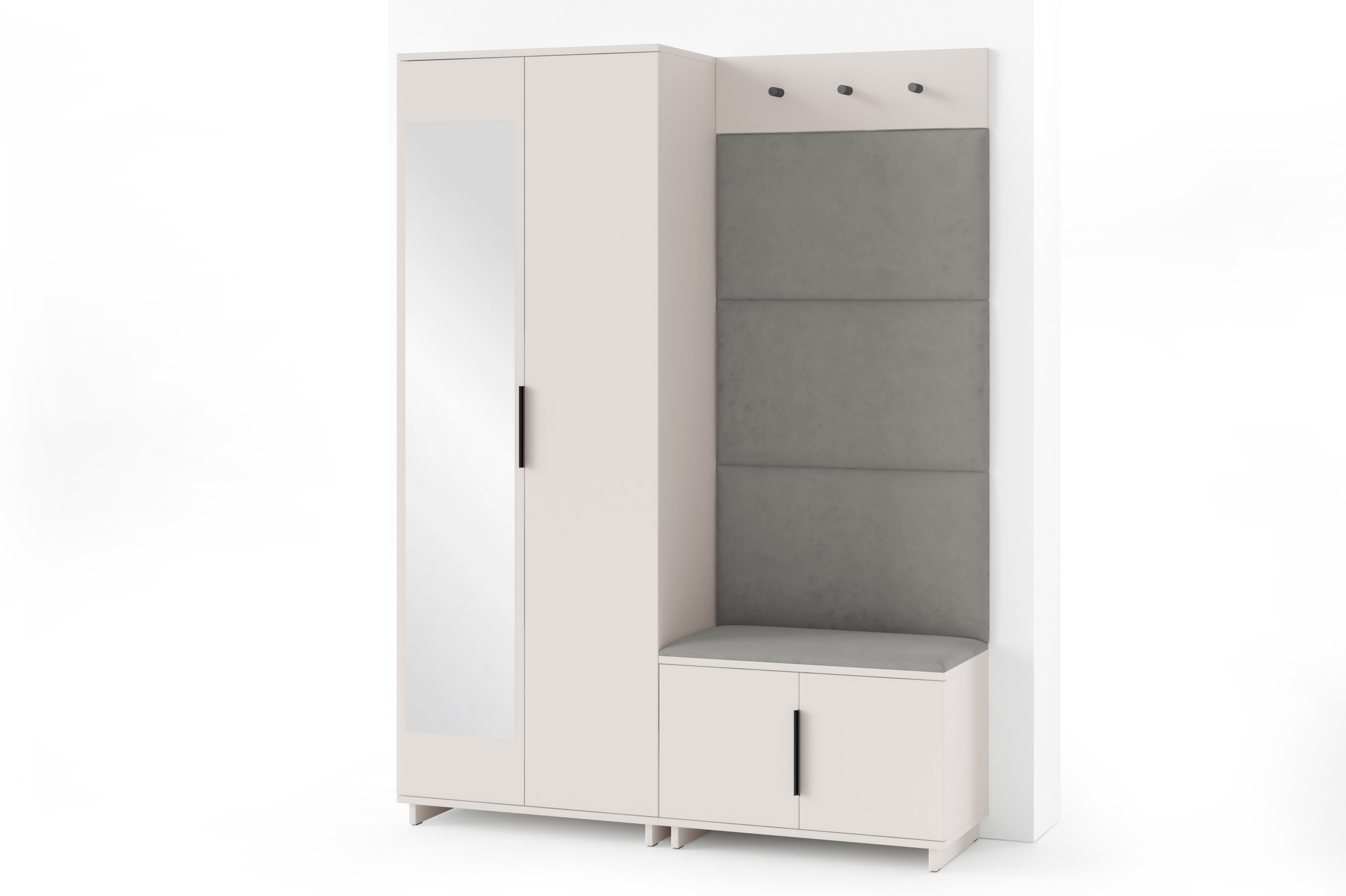 PK Bianco 3 Hallway Wardrobe Set - Ash
