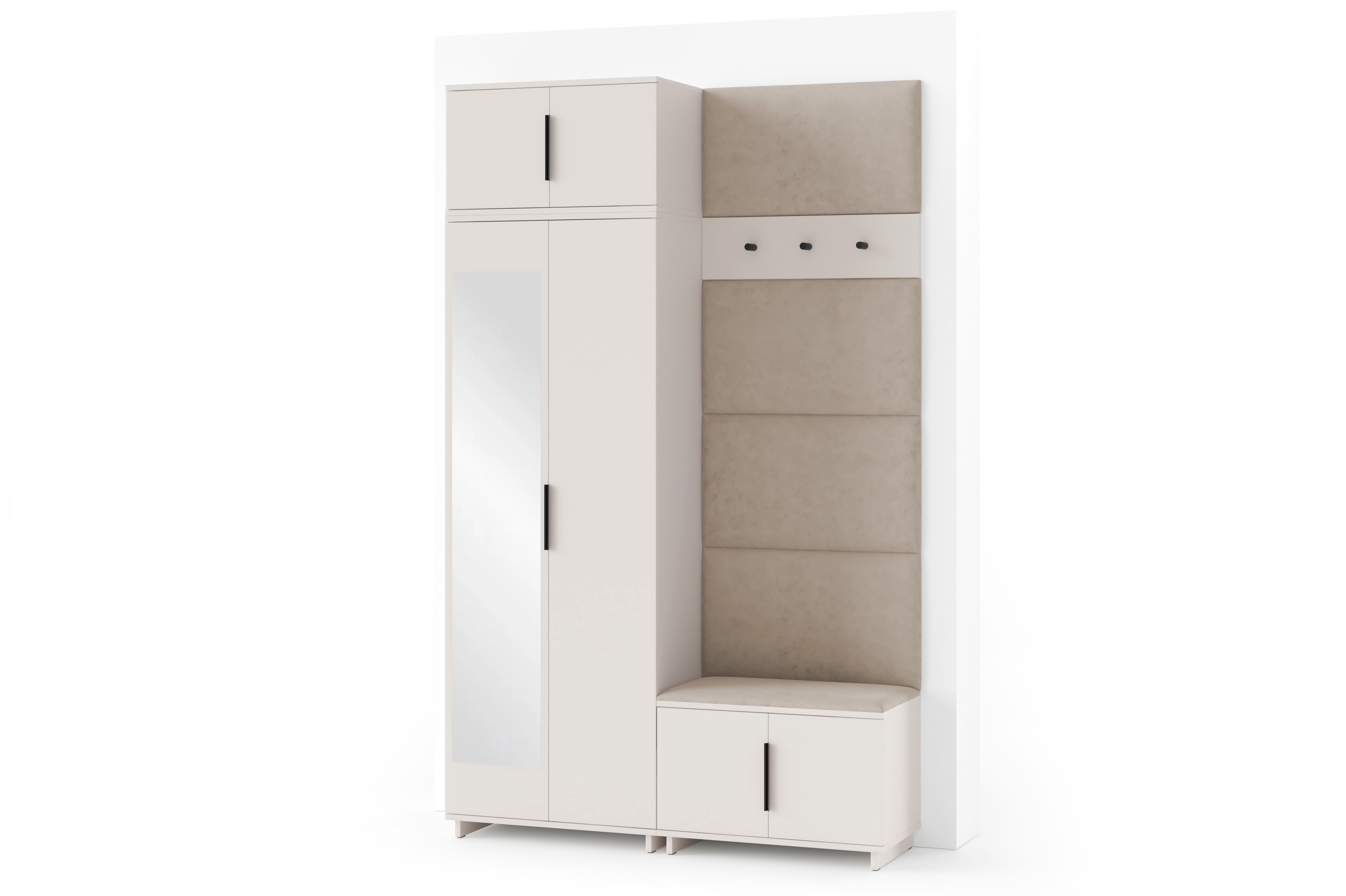 PK Bianco 4 Hallway Wardrobe Set - Light Beige