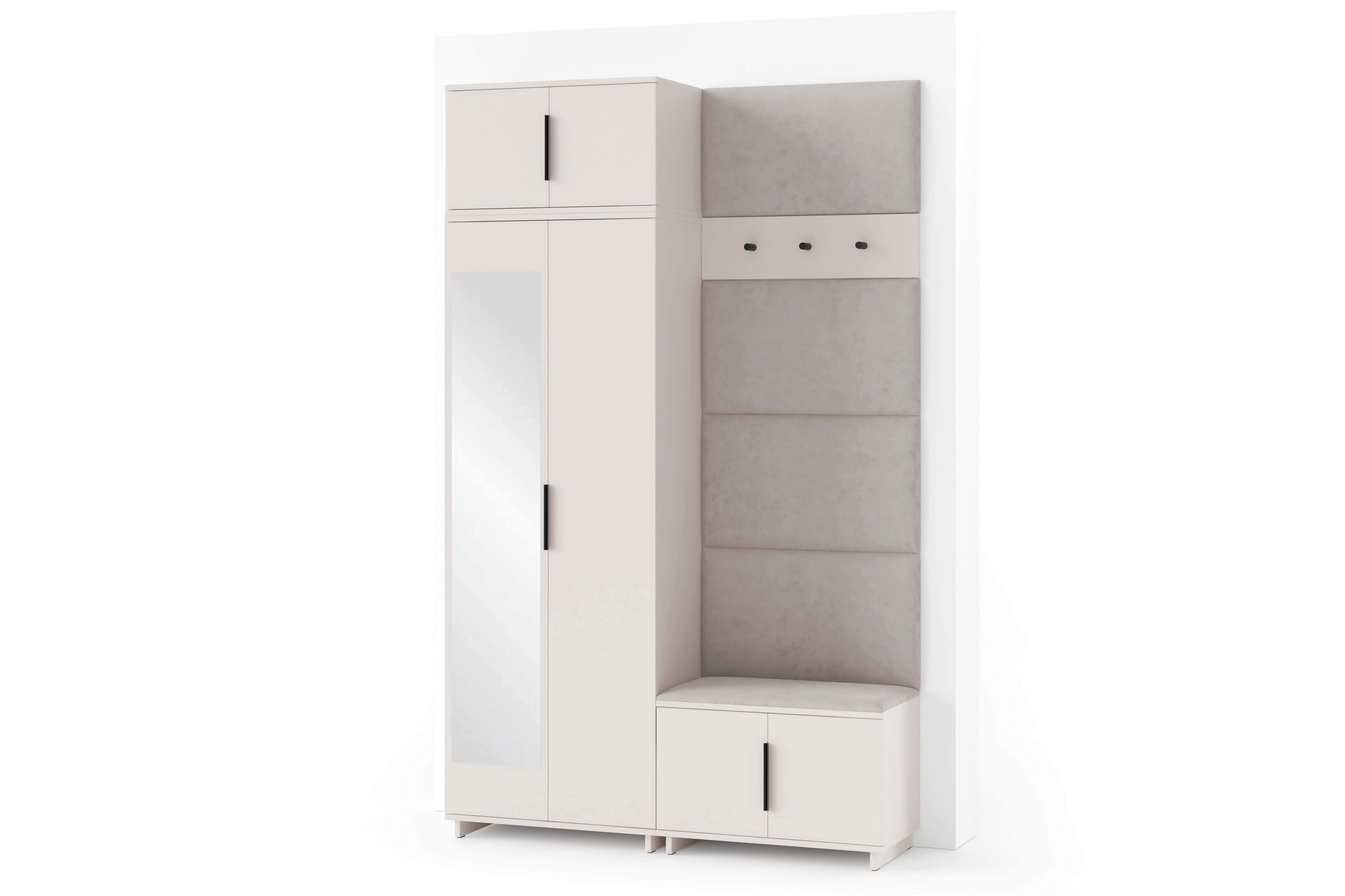 PK Bianco 4 Hallway Wardrobe Set - Cream