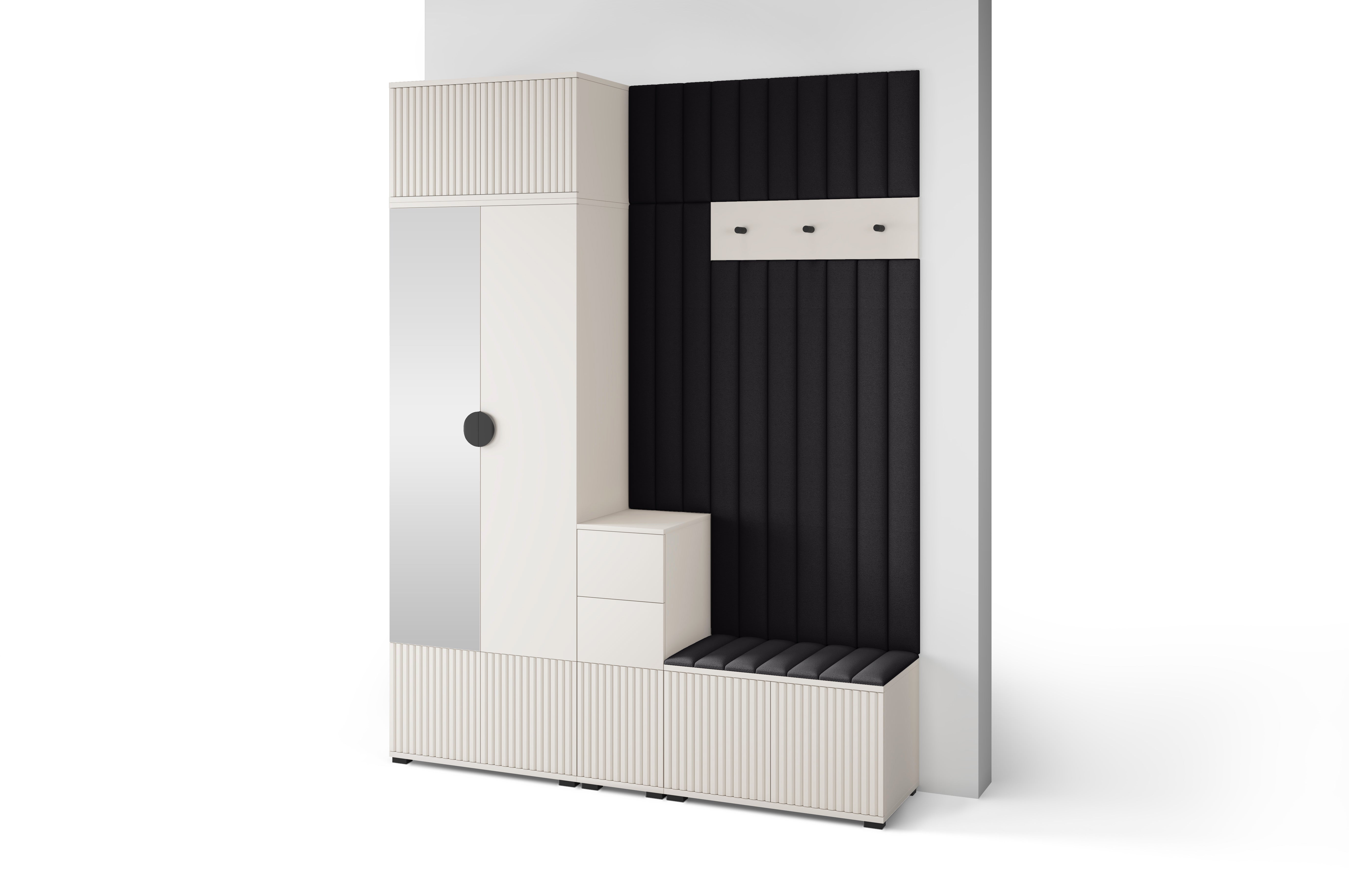 PK Rayo 8 Hallway Wardrobe - Upholstered Panels in Various Colours