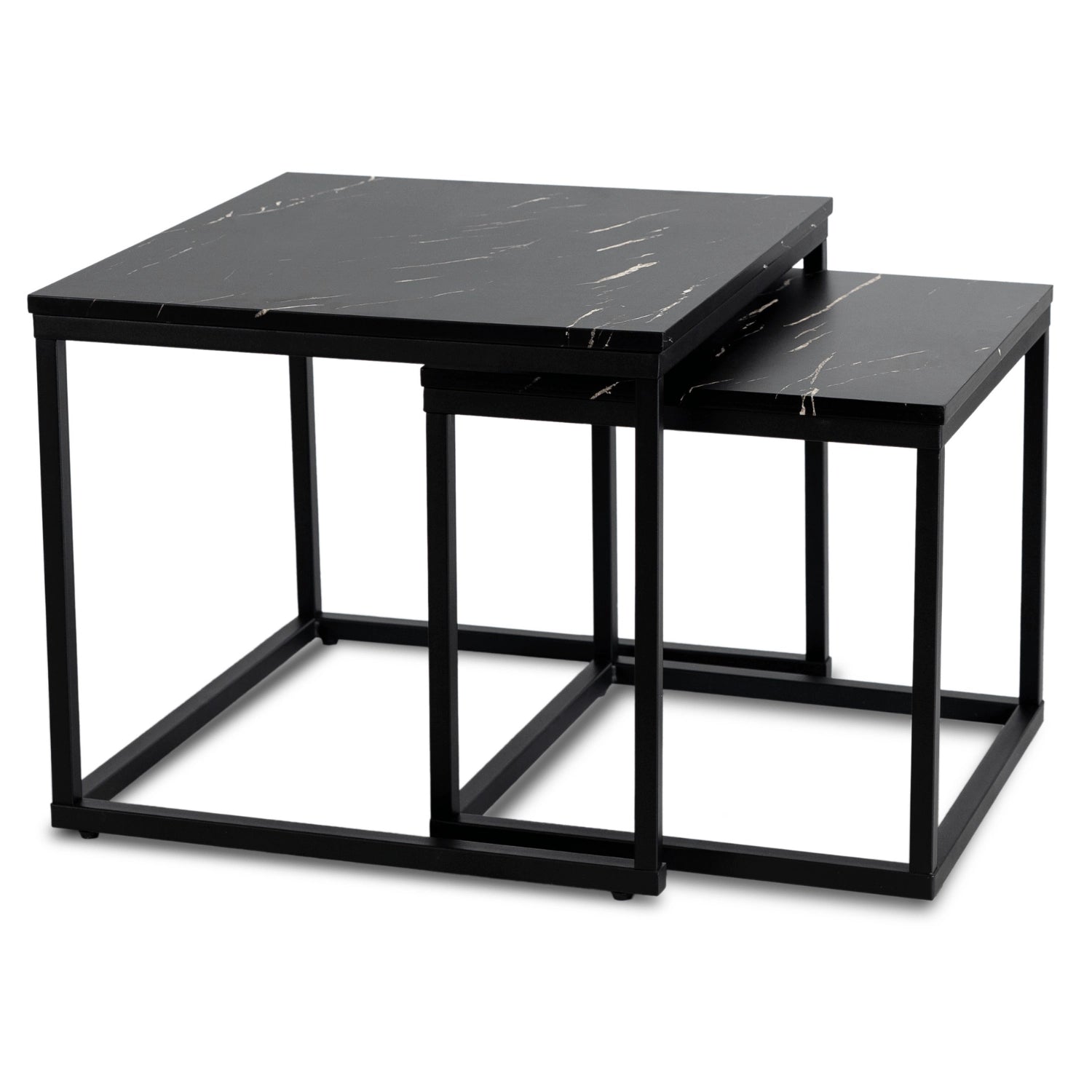 Elite JUNO Coffee Table Set – Black Marble