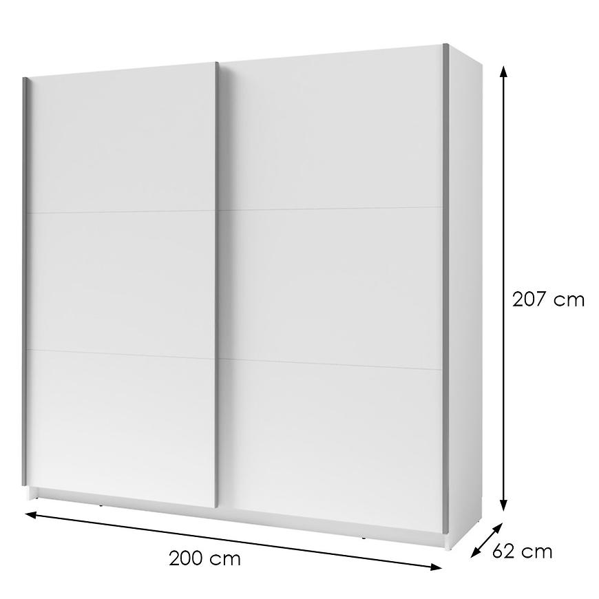 MO Arsala II 11 Sliding Wardrobe 200 cm – White