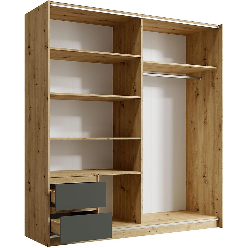 MO Uriel 11B Wardrobe – Artisan Oak/Graphite