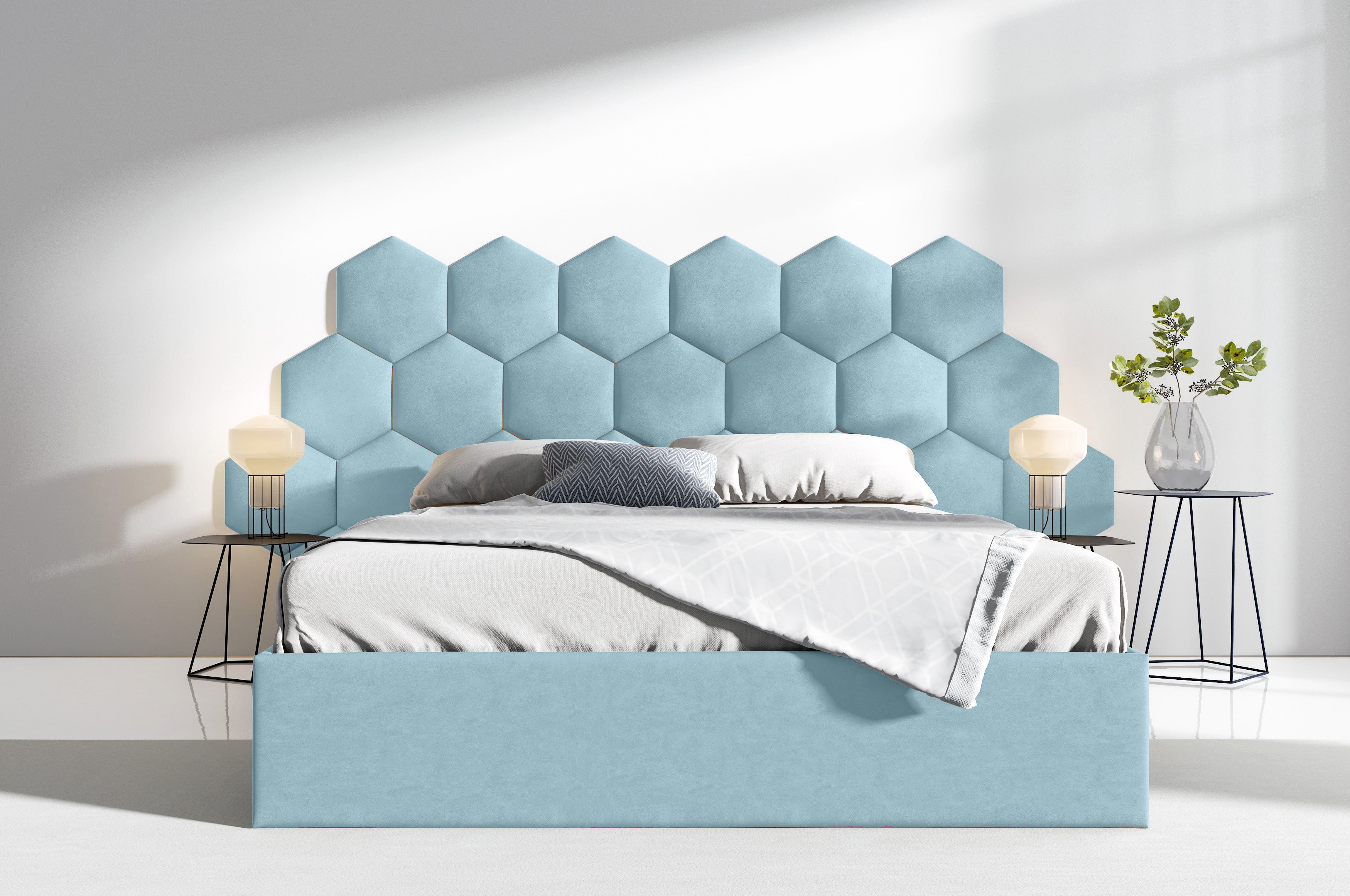 Upholstered Wall Panels Honeycomb 40.5x35.3 cm