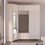 PK Bianco 20 Hallway Wardrobe Set - Upholstered Panels in Various Colours